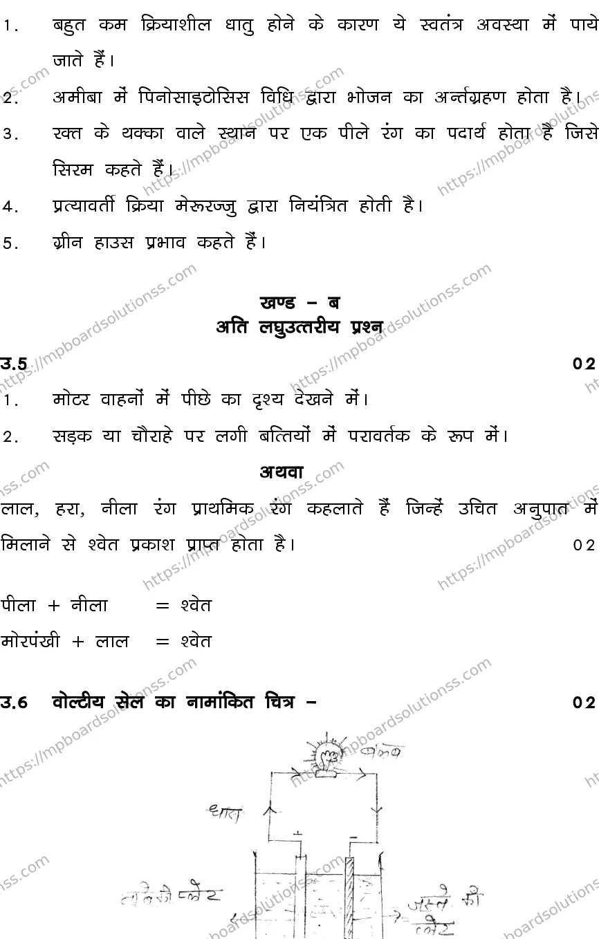MP Board CLASS 10 SCIENCE-SET-3-3 0022 Sample Paper Image 11