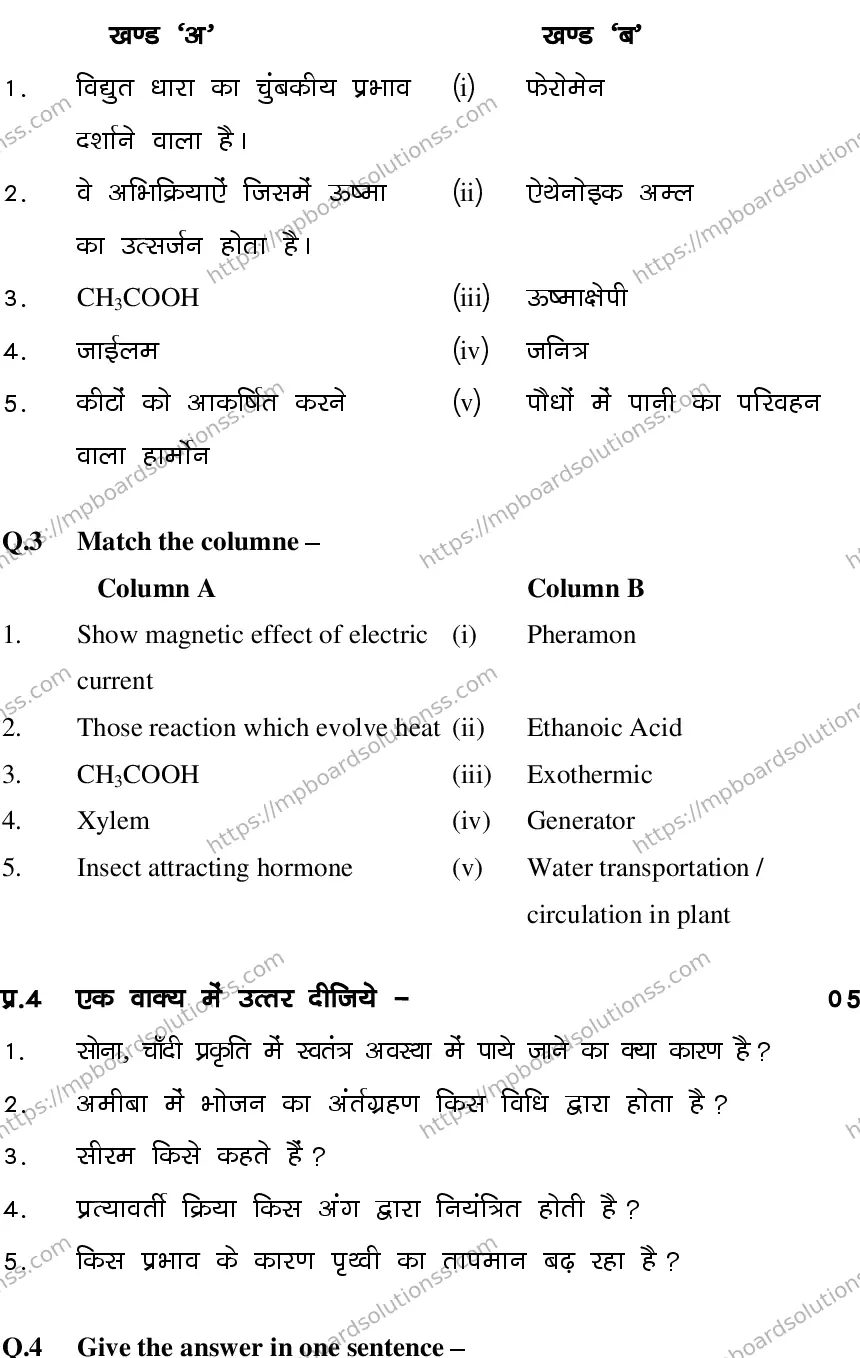 MP Board CLASS 10 SCIENCE-SET-3-3 0022 Sample Paper Image 4