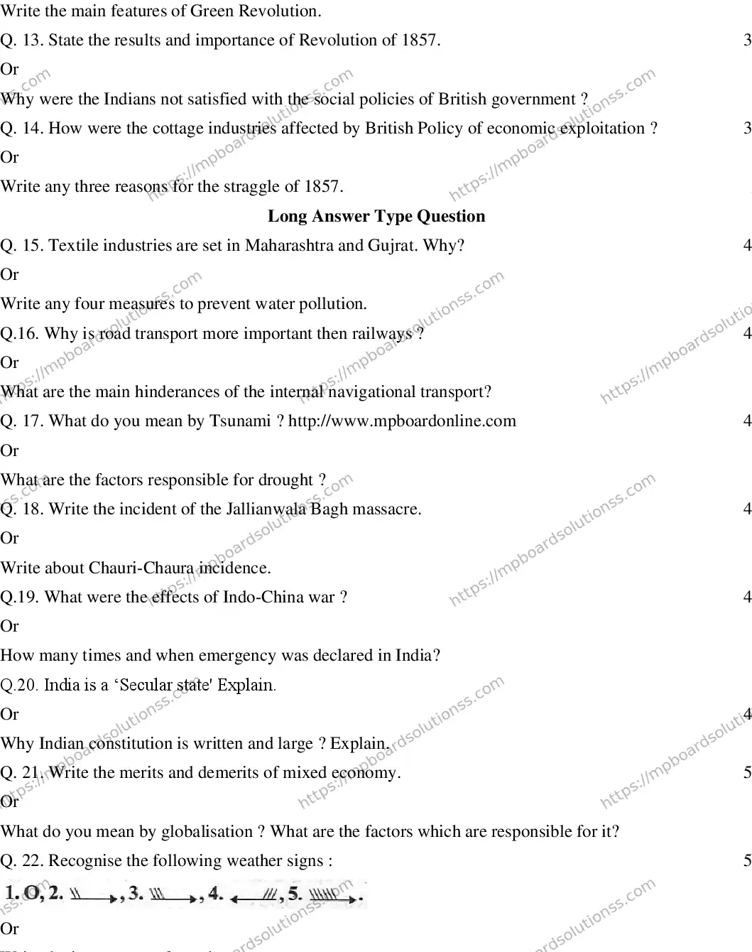MP Board CLASS 10 SOCIAL-SCIENCE-(ENGLISH)-23 AN20 Sample Paper Image 3