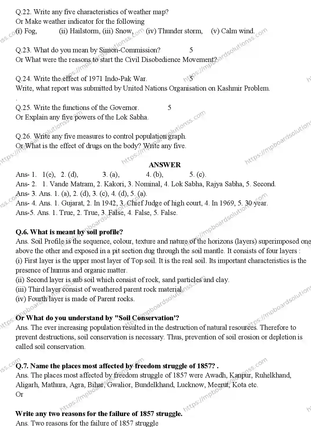 MP Board CLASS 10 SOCIAL-SCIENCE-ENGLISH-MEDIUM 2019 Sample Paper Image 3