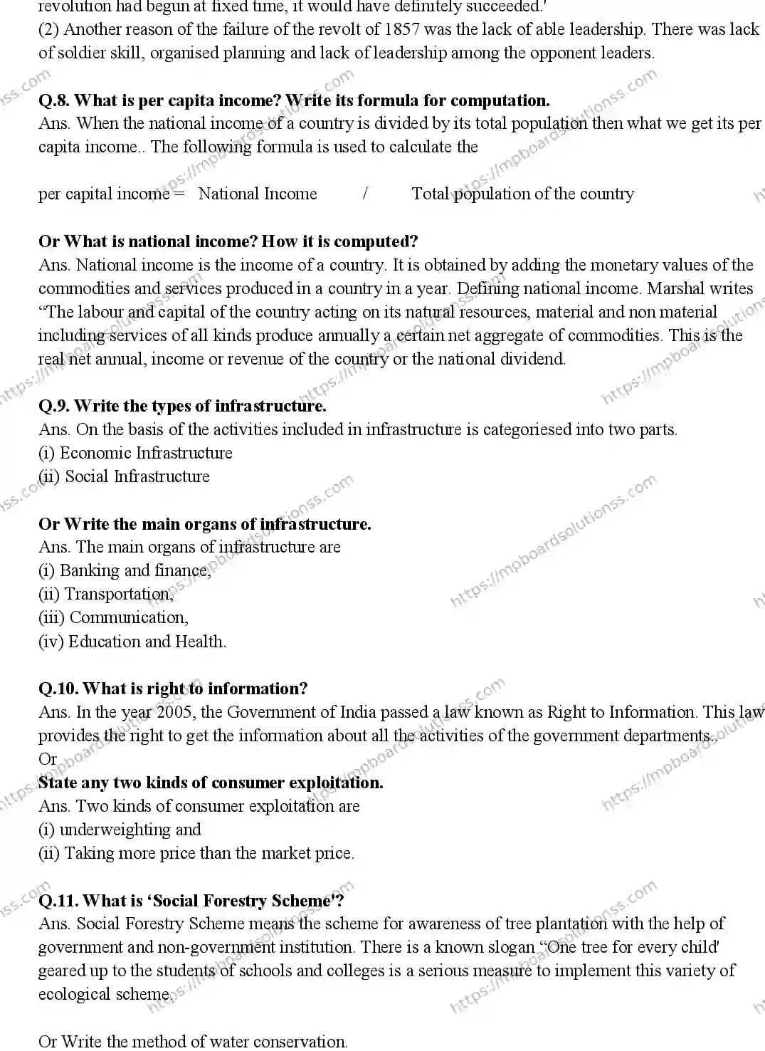 MP Board CLASS 10 SOCIAL-SCIENCE-ENGLISH-MEDIUM 2019 Sample Paper Image 4