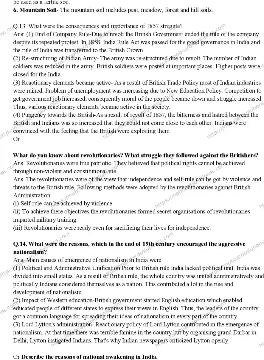 MP Board CLASS 10 SOCIAL-SCIENCE-ENGLISH-MEDIUM 2019 Sample Paper Image 6