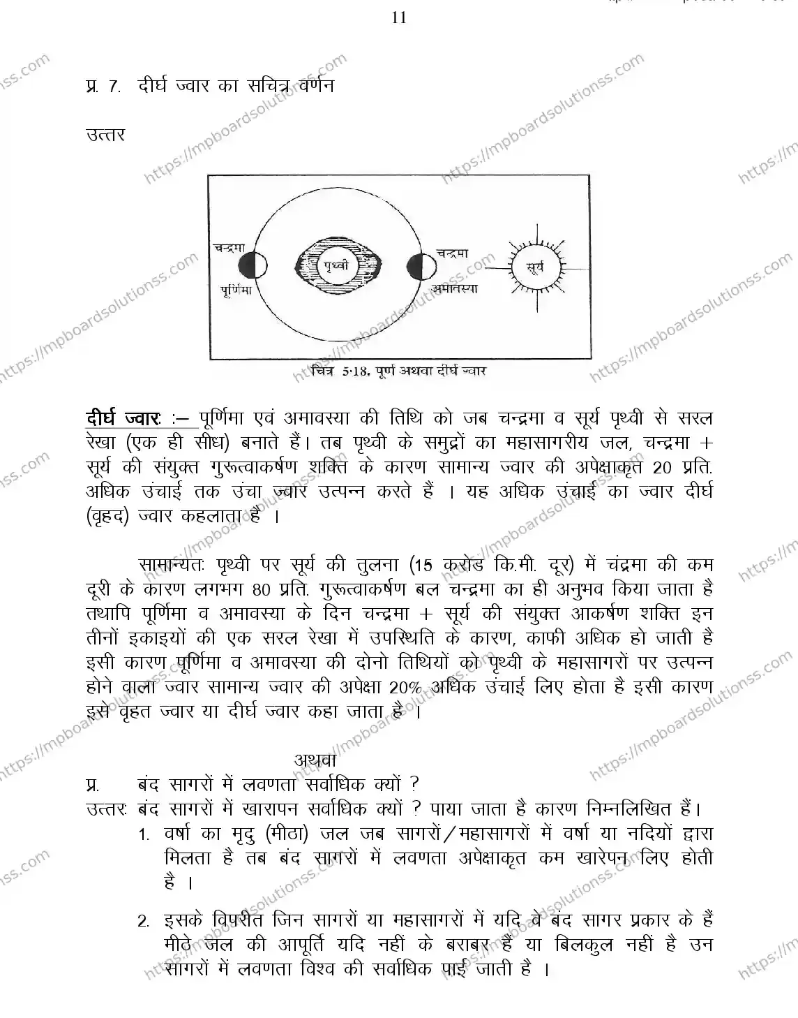 MP Board CLASS 11 GEOGRAPHY 2018 Sample Paper Image 10