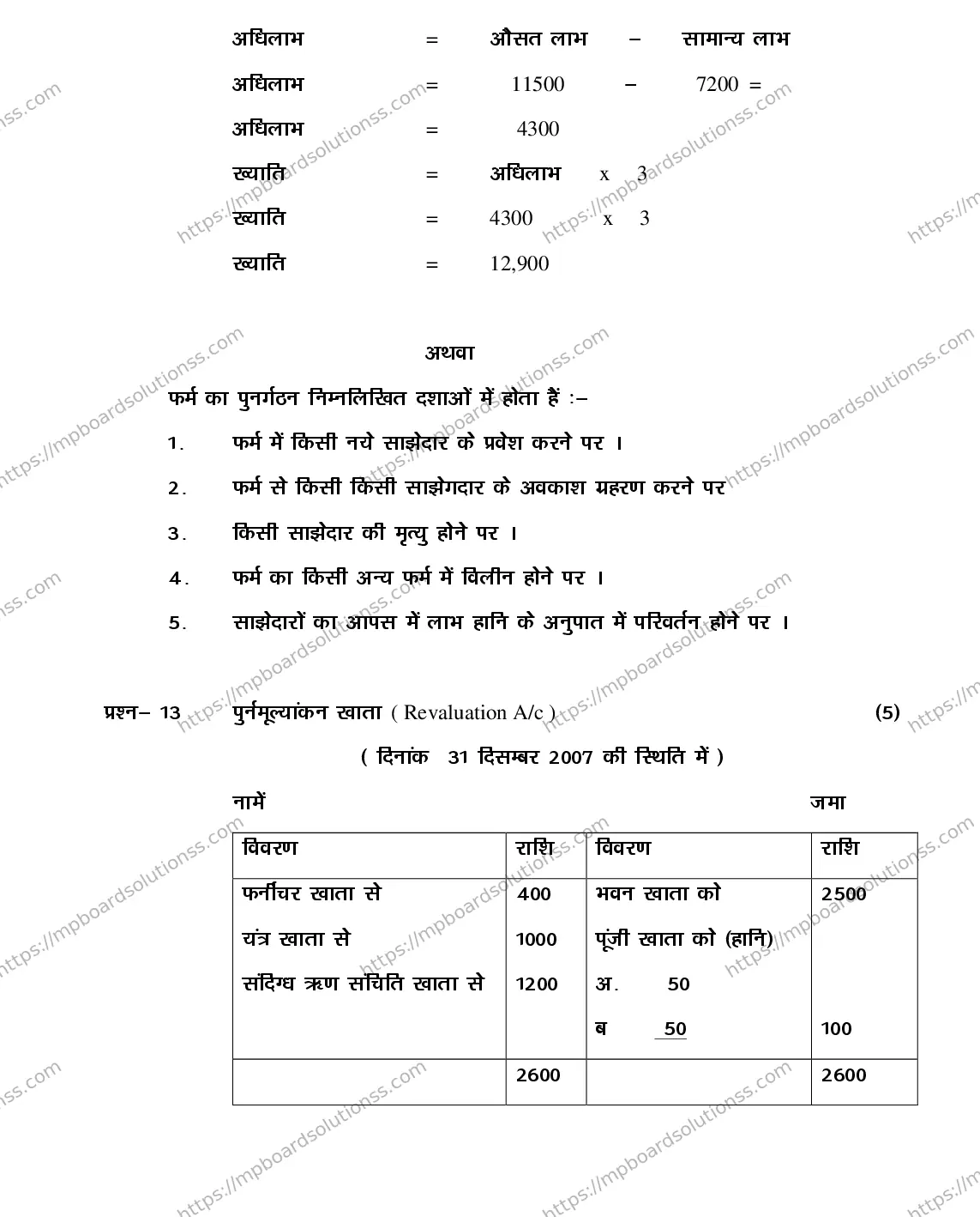 MP Board Class 12 BOOK-KEEP-ACCTOUNT-356559 2018 Sample Paper Image 16