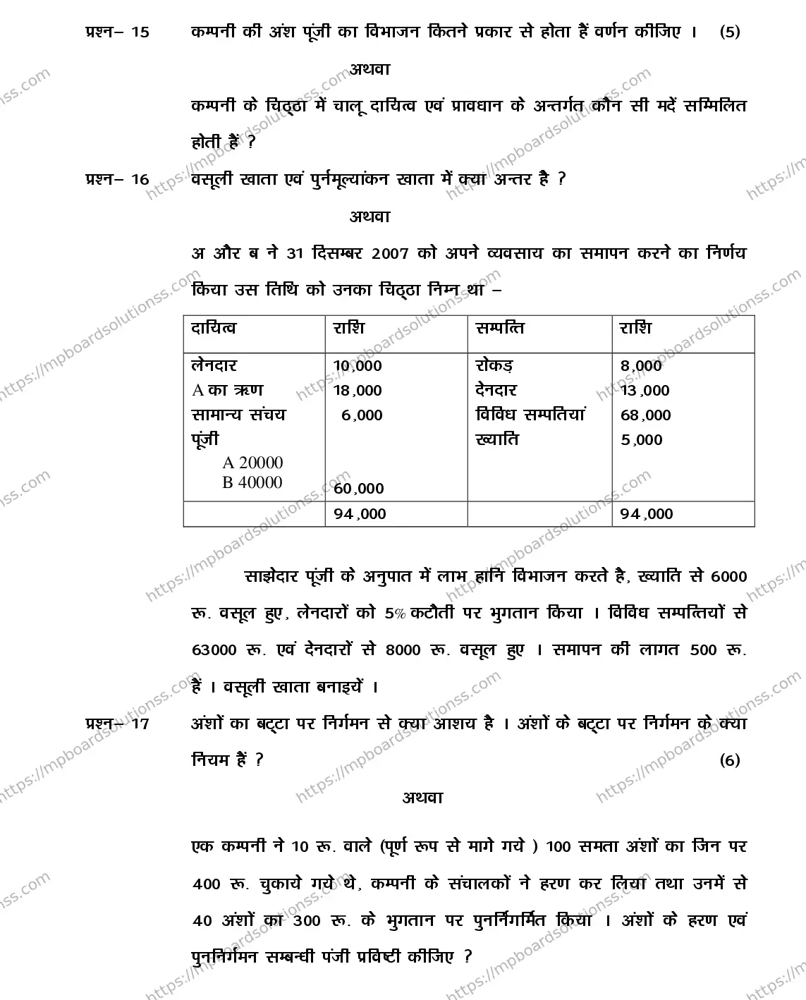 MP Board Class 12 BOOK-KEEP-ACCTOUNT-356559 2018 Sample Paper Image 7