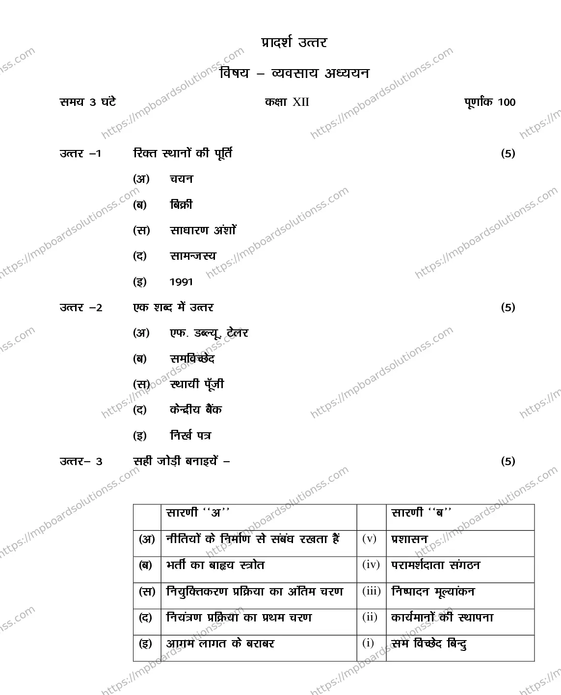 MP Board Class 12 BUSINESS-STUDIES-356561 2018 Sample Paper Image 6
