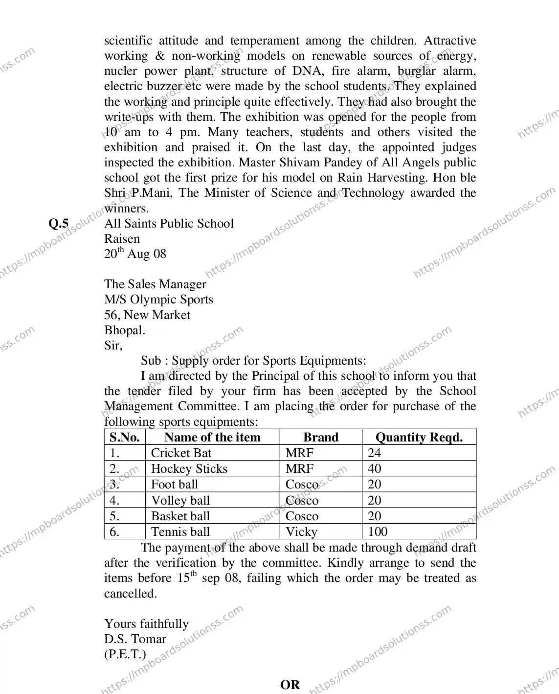 MP Board Class 12 ENGLISH-GENERAL-356564 2018 Sample Paper Image 15