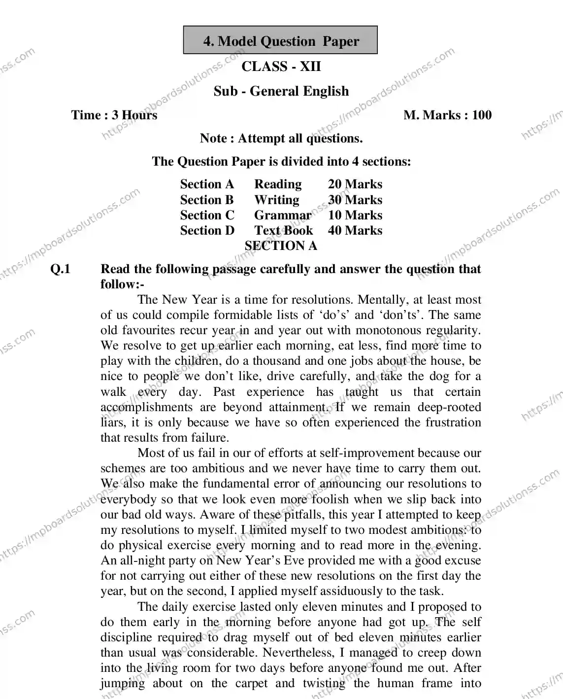 MP Board Class 12 ENGLISH-GENERAL-356564 2018 Sample Paper Image 6
