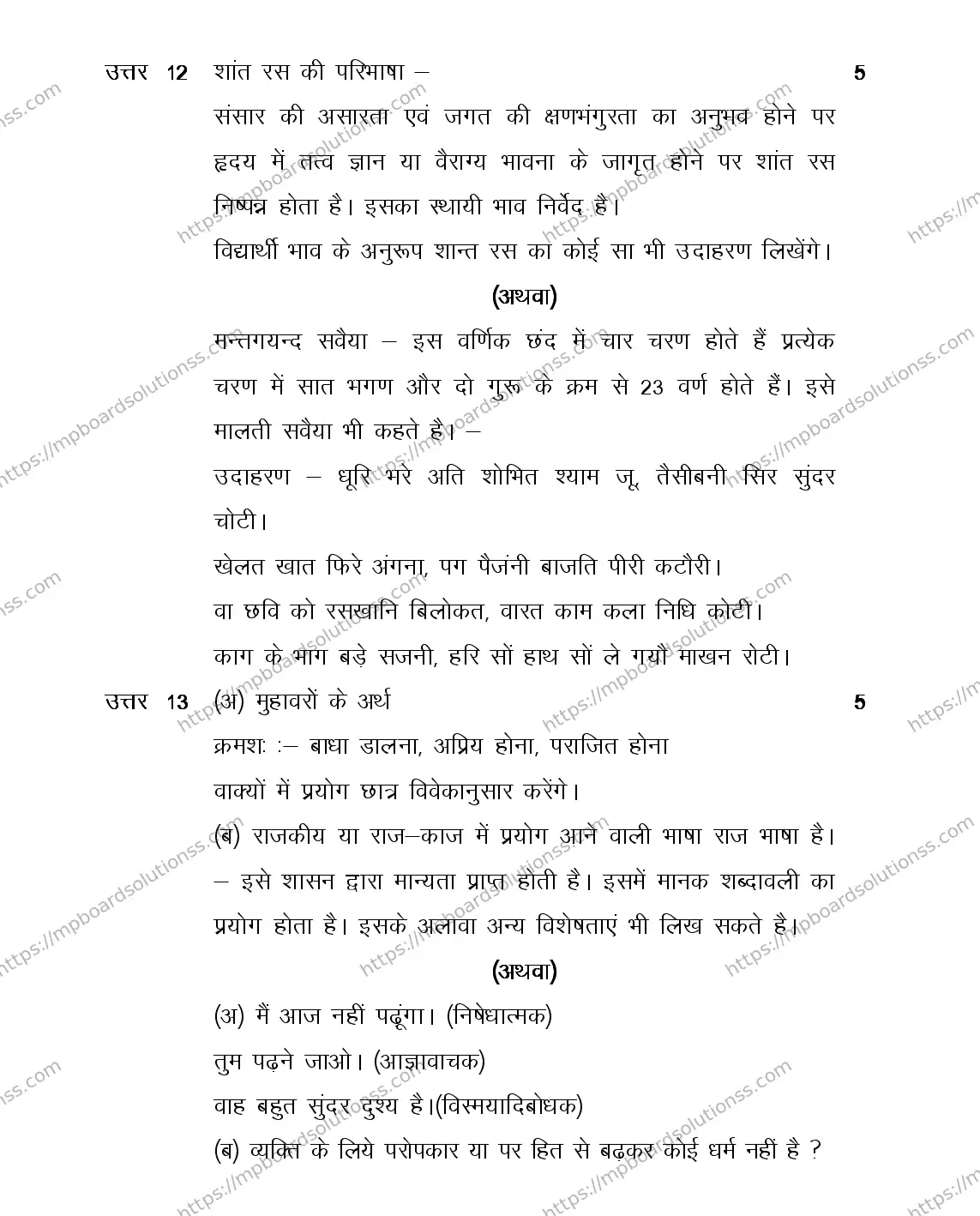 MP Board Class 12 HINDI-SPECIAL-356568 2018 Sample Paper Image 14