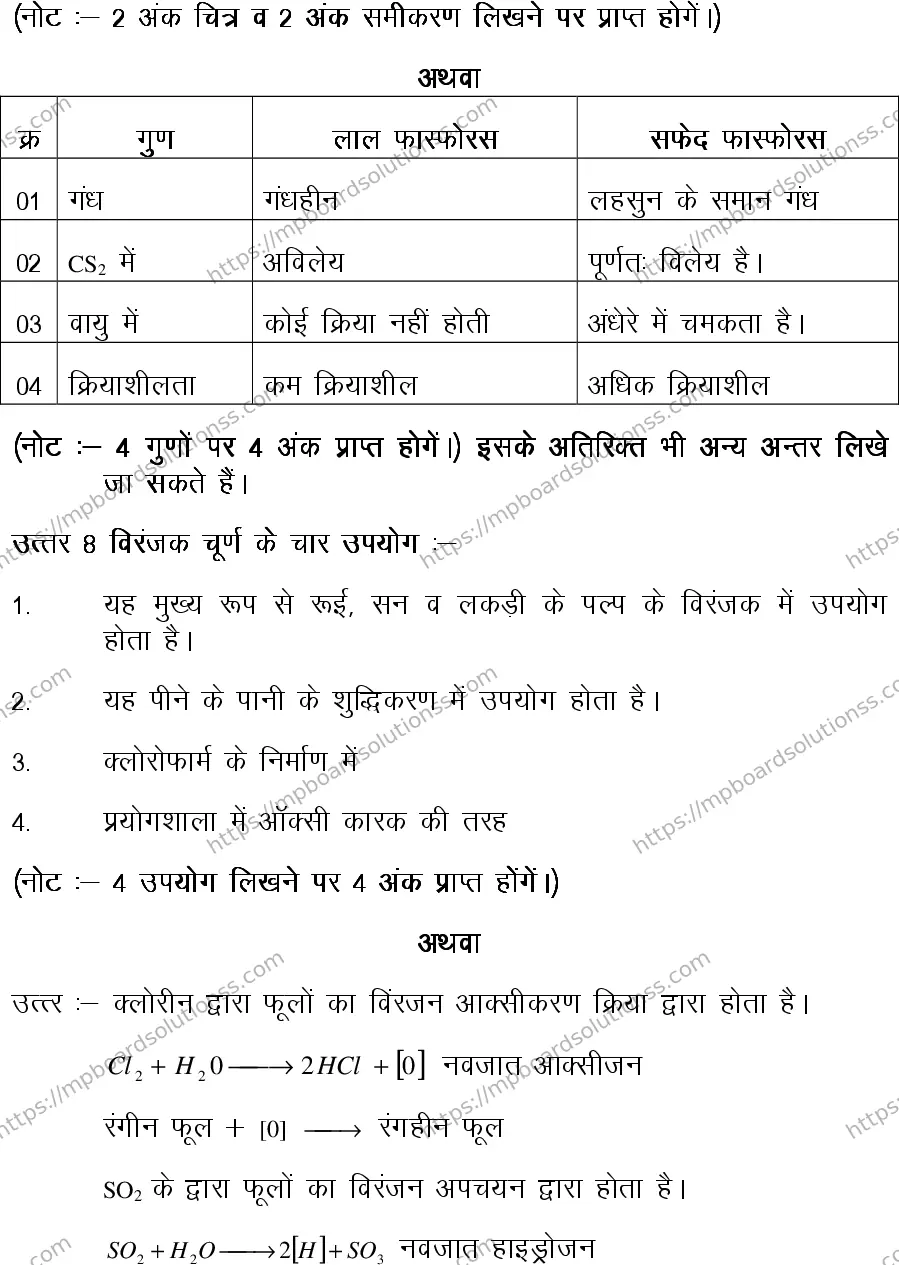 MP Board Class 12 Chemistry 2020 Sample Paper Image 14