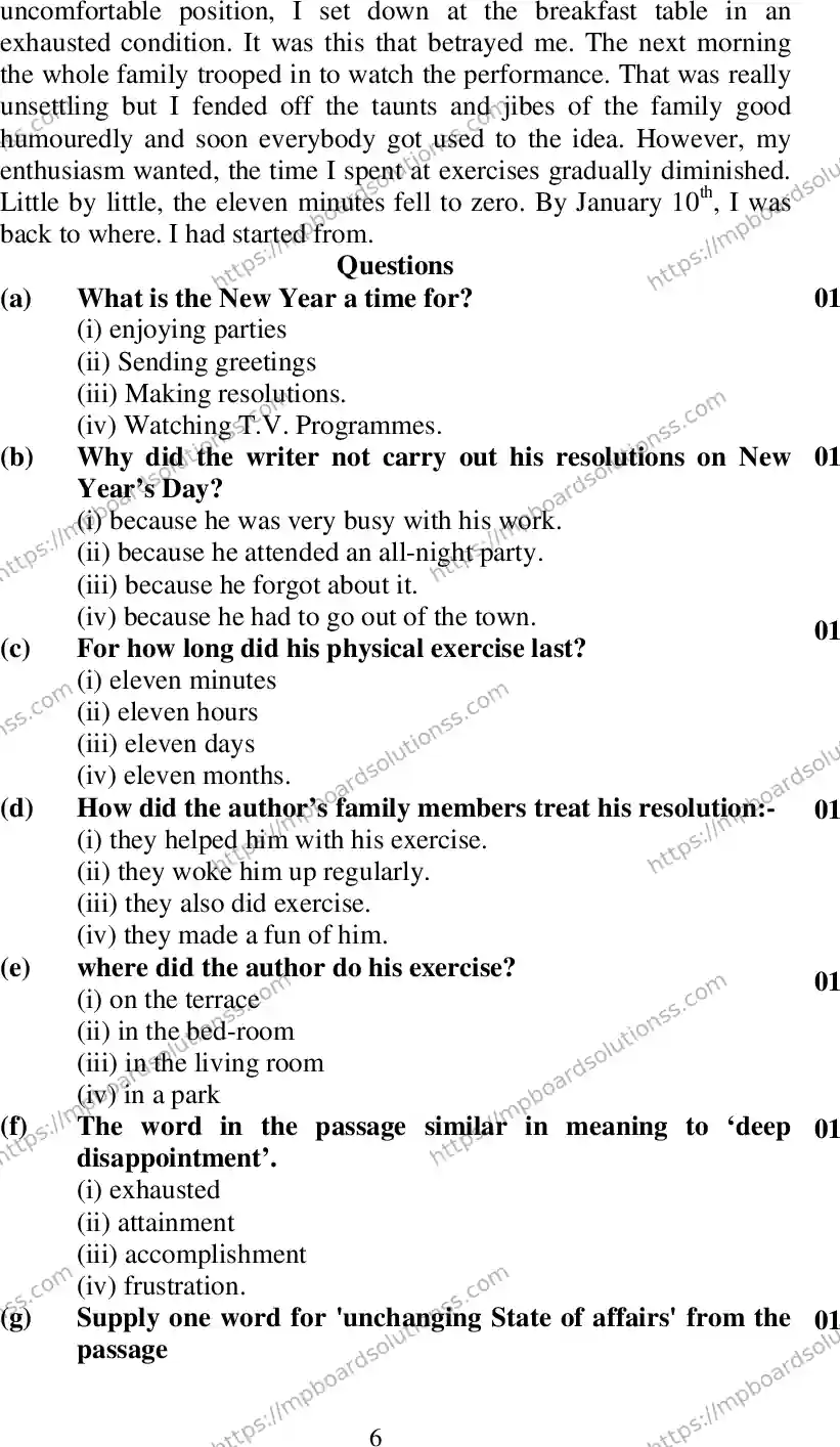 MP Board Class 12 English General 2020 Sample Paper Image 7
