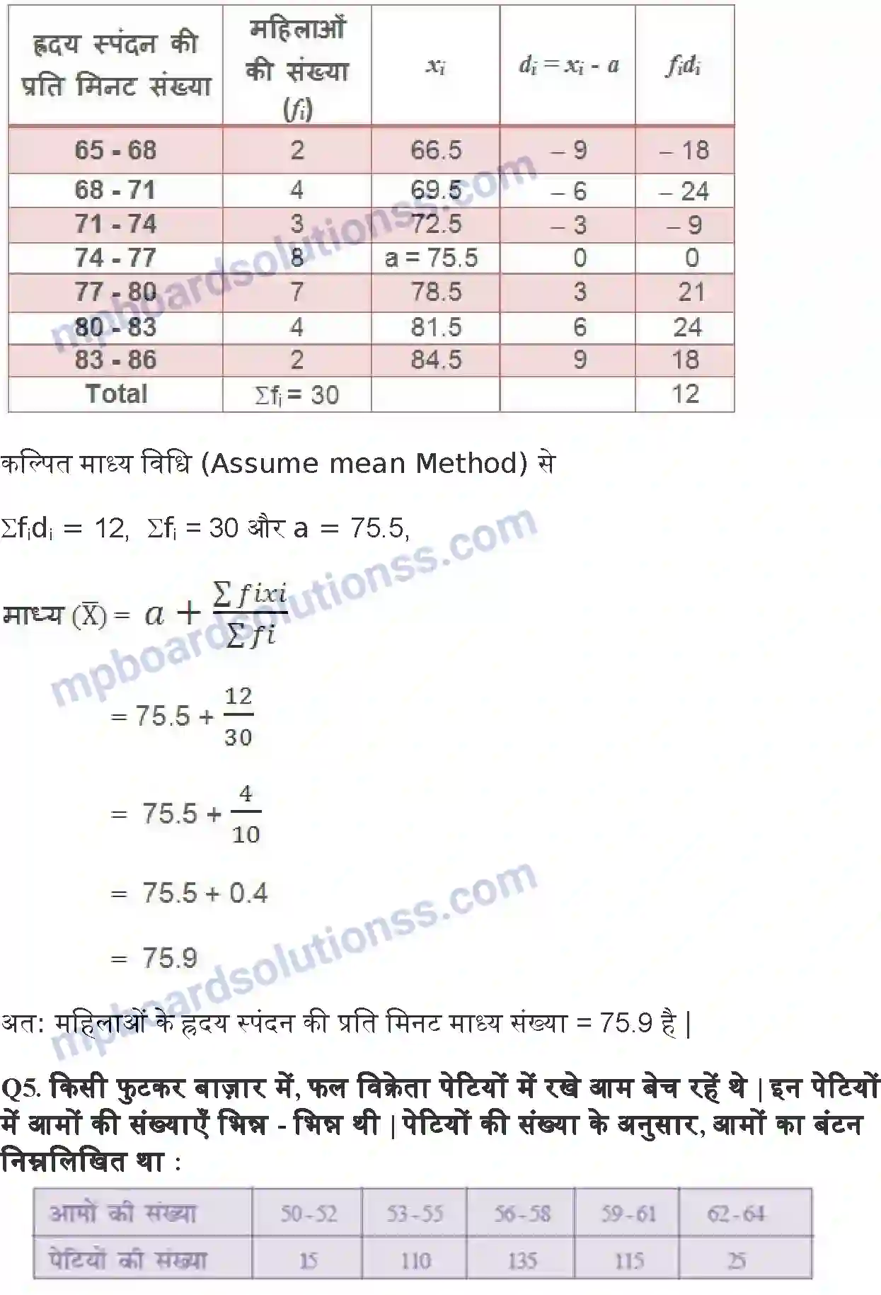 MP Board Book for Class 10 Maths सांख्यिकी Image 5