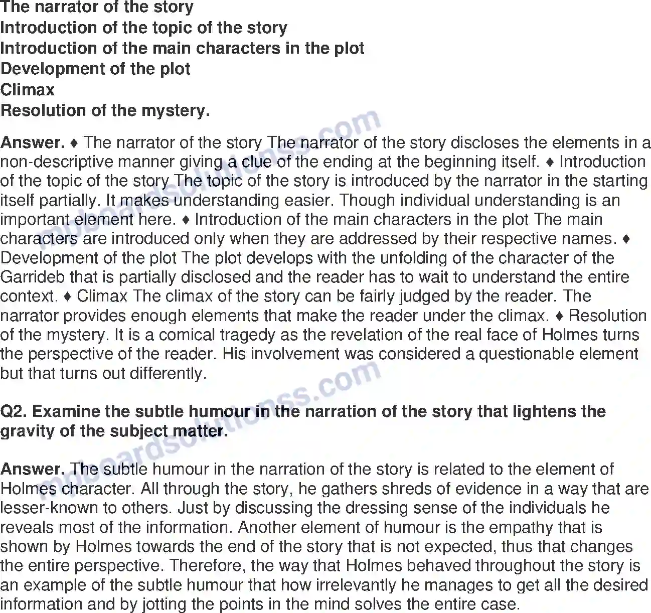 MP Board Book for Class 11 English The Adventure Of The Three Garridebs - (Short Stories) Image 3