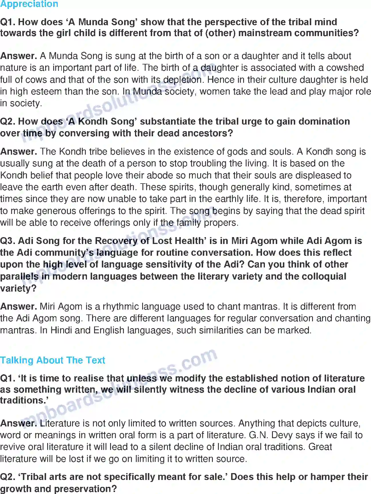 MP Board Book for Class 11 English Tribal Verse - (Essays) Image 2