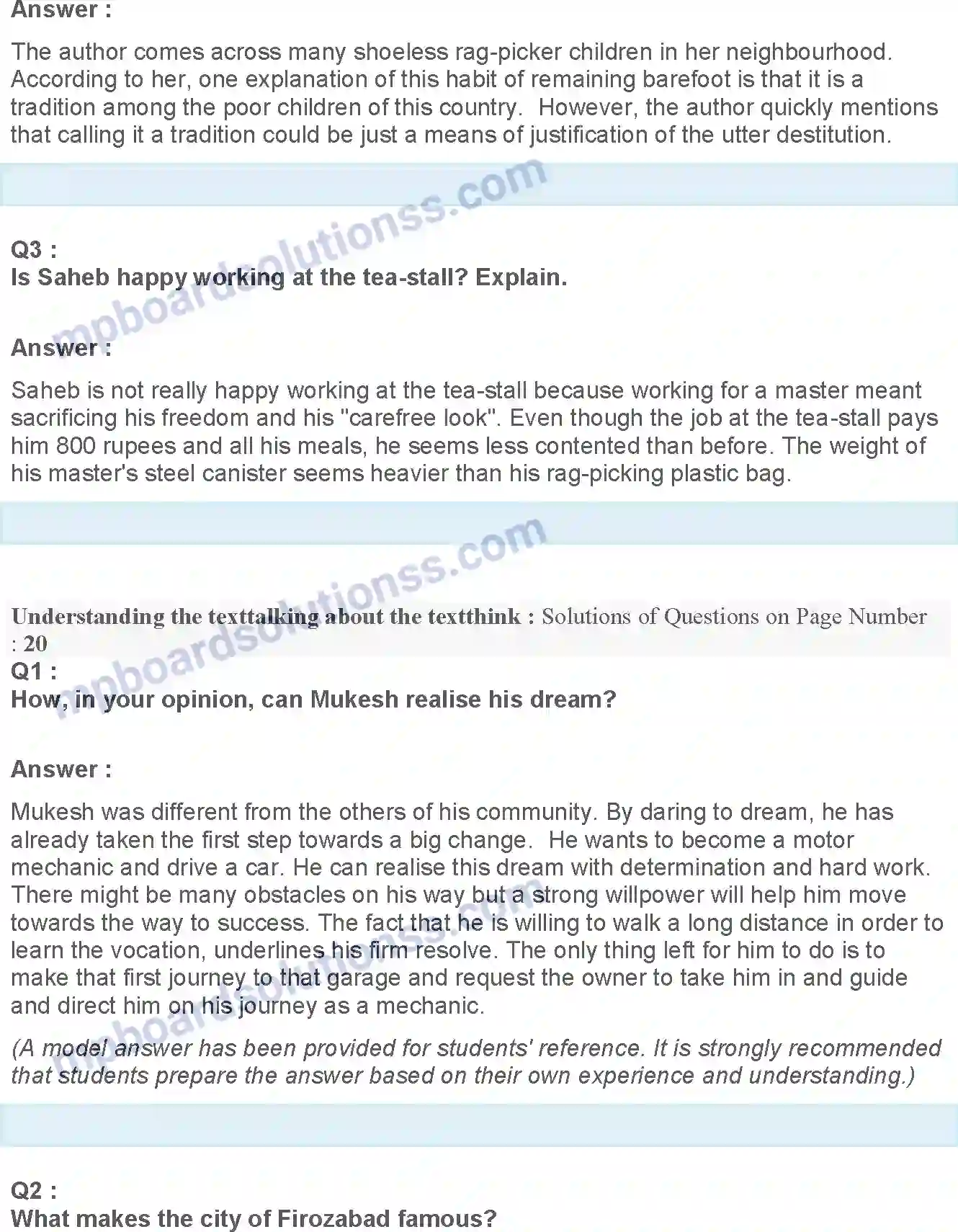 MP Board Book for Class 12 English Lost Spring Image 2