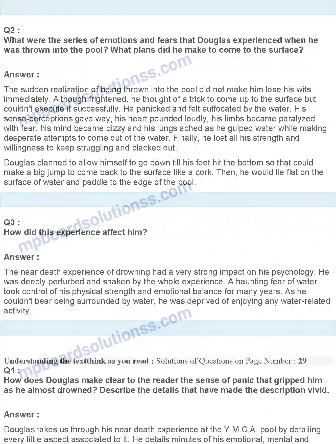 MP Board Book for Class 12 English Deep Water Image 2