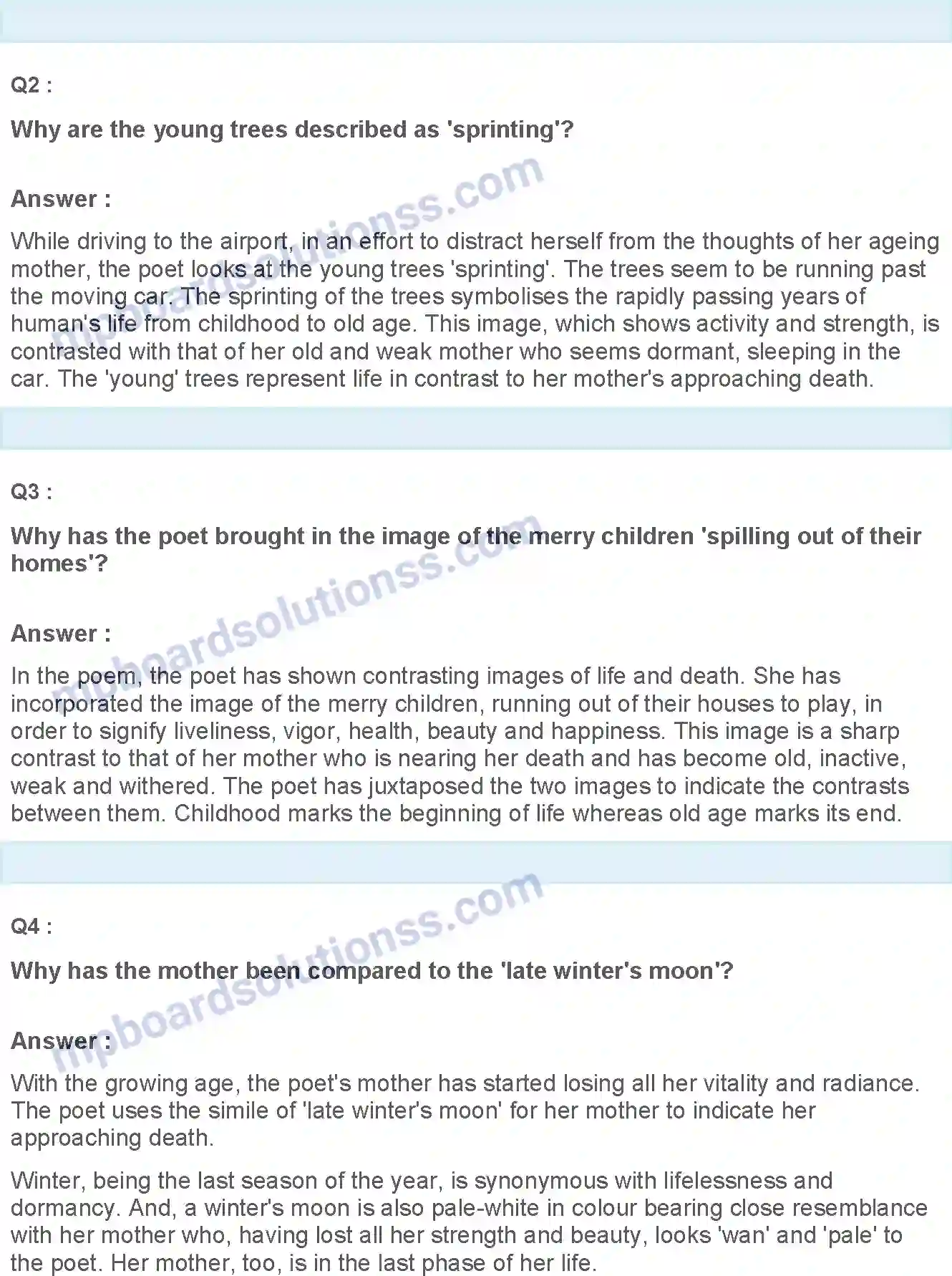 MP Board Book for Class 12 English My Mother at Sixty-Six Image 2