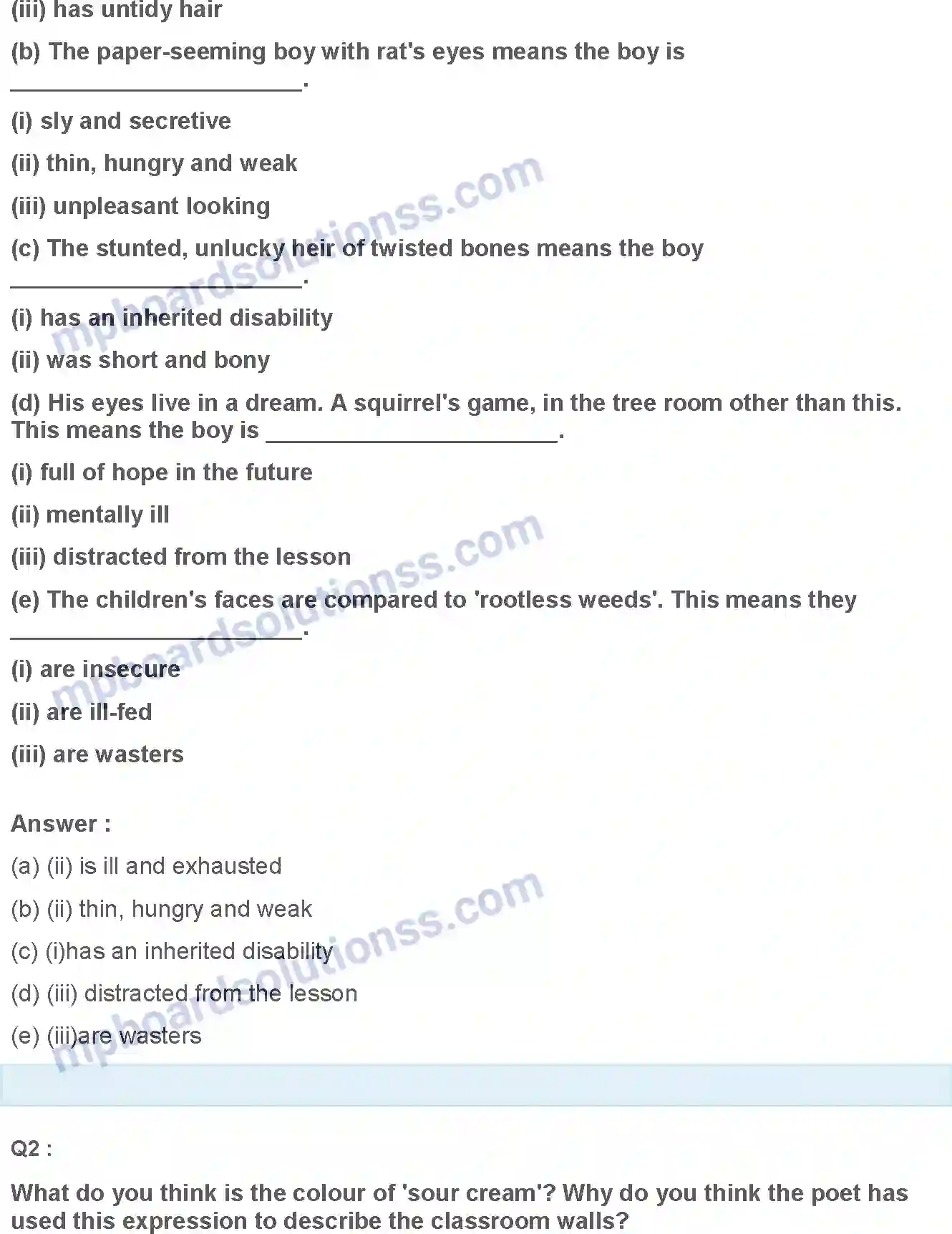 MP Board Book for Class 12 English An Elementary School Classroom in a Slum Image 2