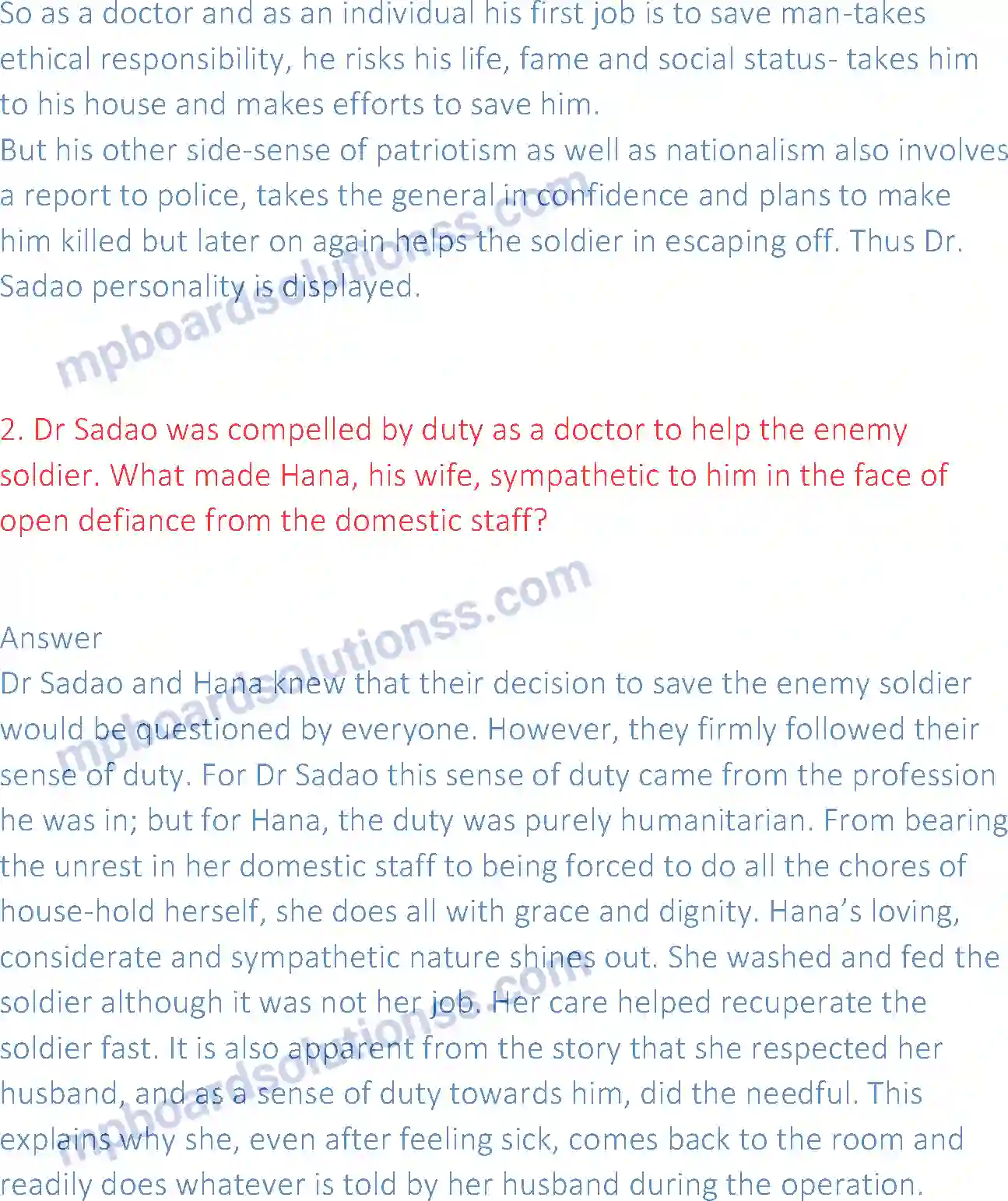 MP Board Book for Class 12 English The Enemy Image 5