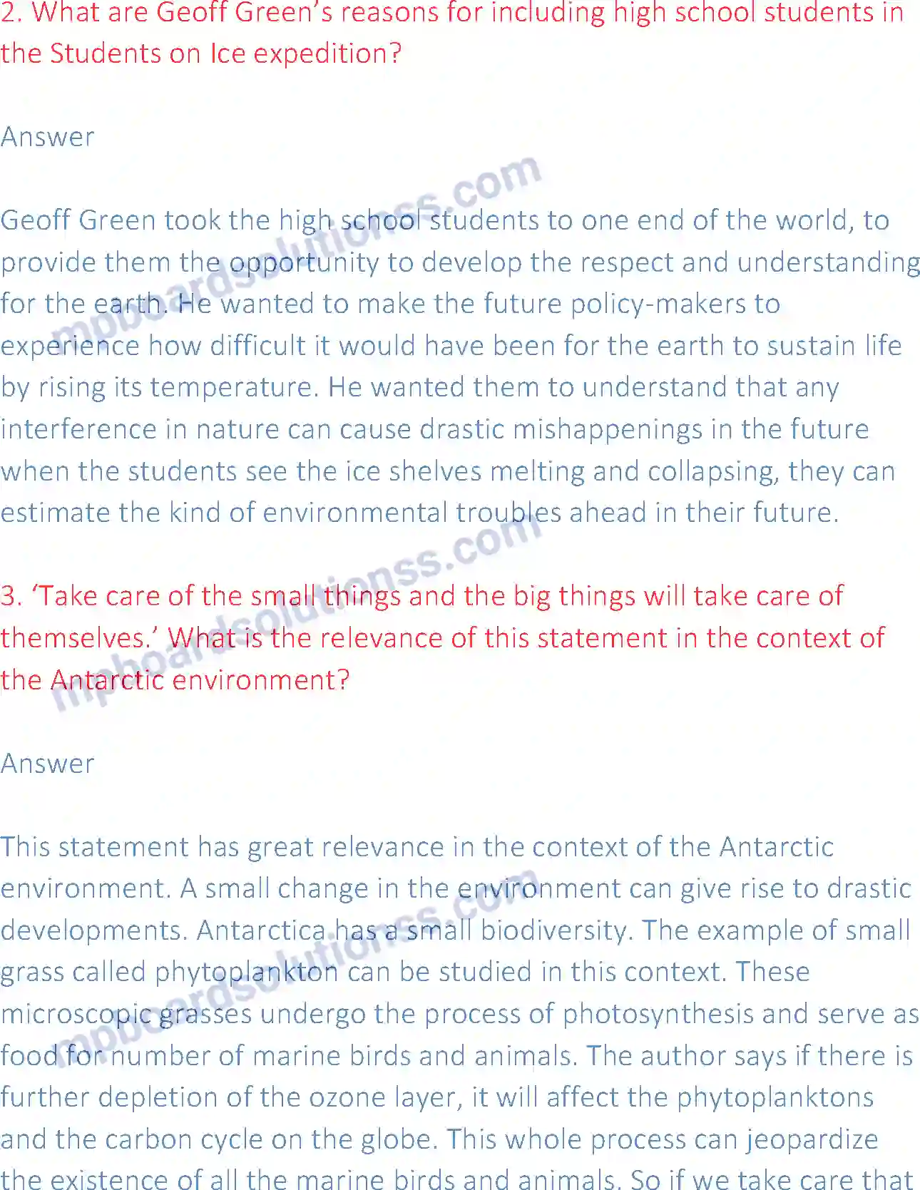 MP Board Book for Class 12 English Journey to the end of the Earth Image 3