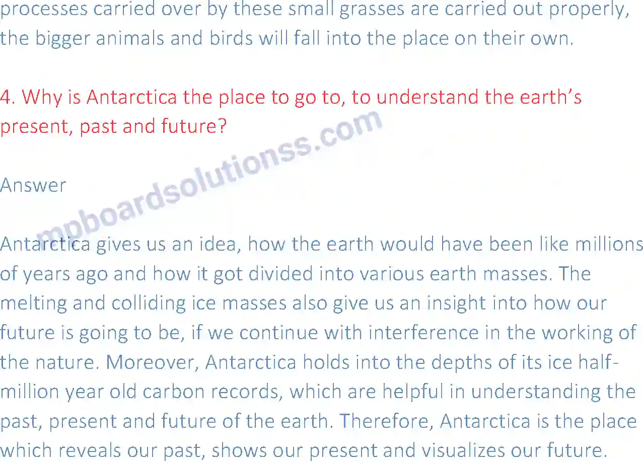 MP Board Book for Class 12 English Journey to the end of the Earth Image 4