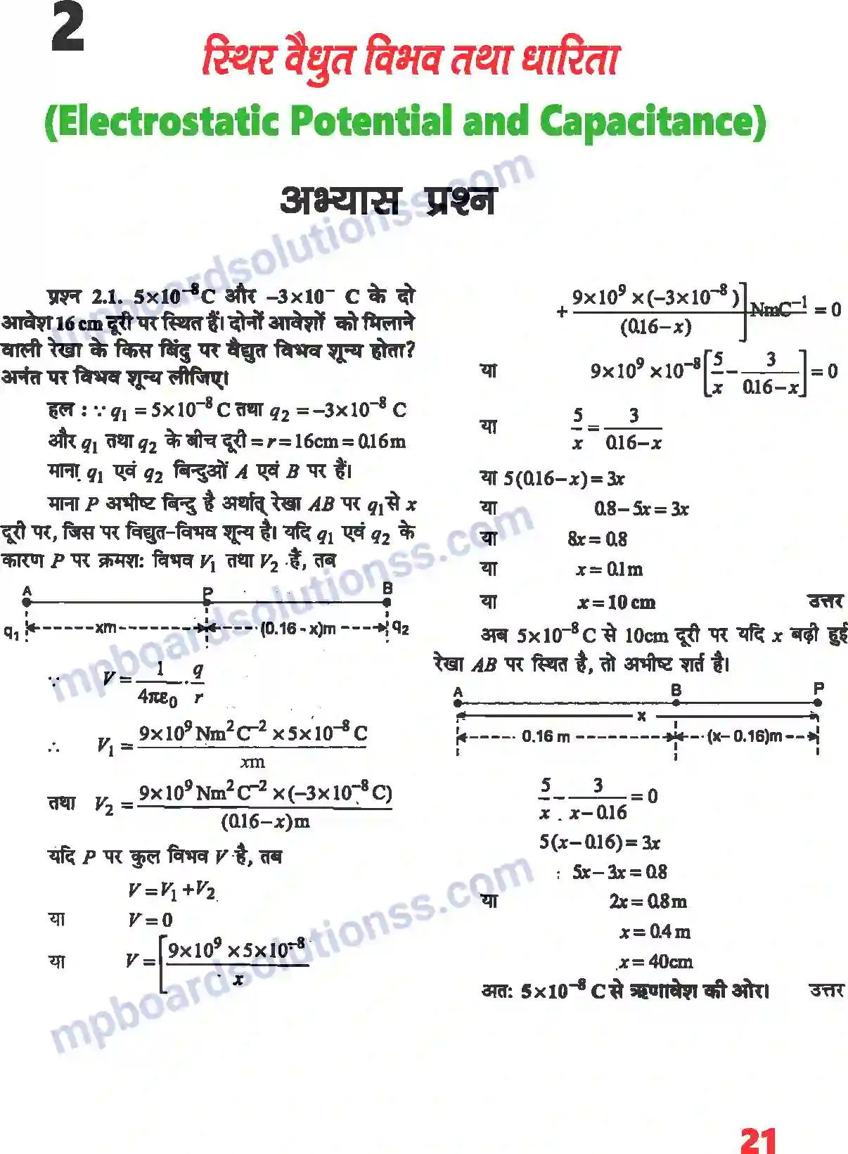MP Board Book for Class 12 Physics स्थिर वैधुत विभव तथा धारिता Image 1