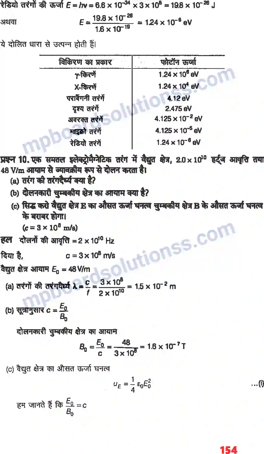 MP Board Book for Class 12 Physics वैधुत चुंबकीय तरंग Image 7