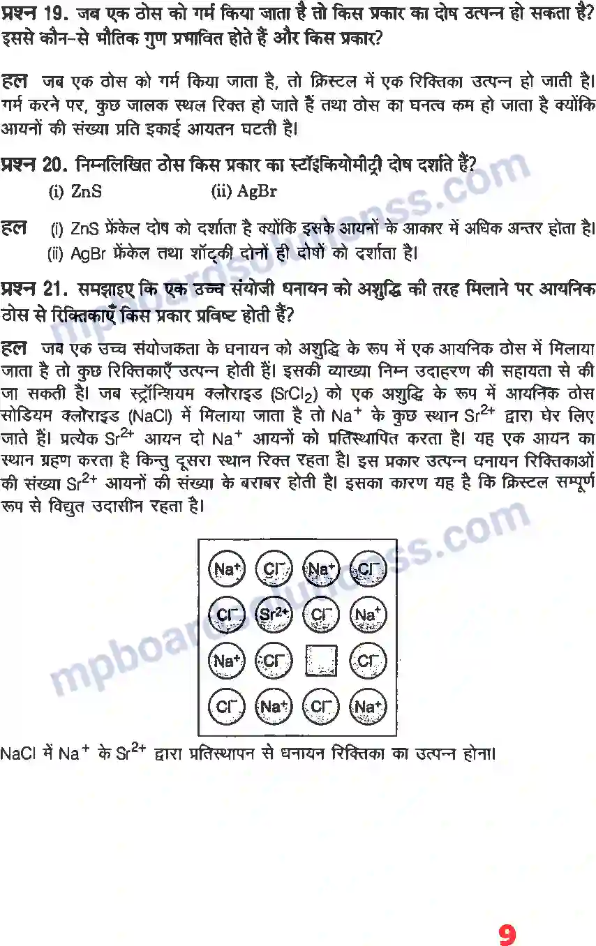 MP Board Book for Class 12 Chemistry ठोस अवस्था Image 7