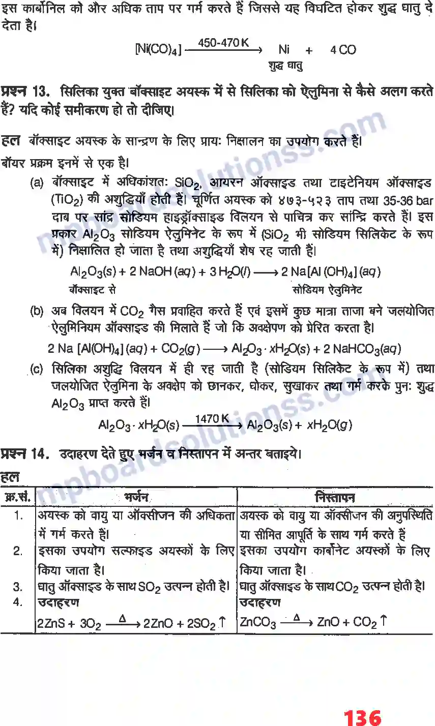 MP Board Book for Class 12 Chemistry तत्वों के निष्कर्षण के सिद्धांत एवं प्रक्रम Image 6