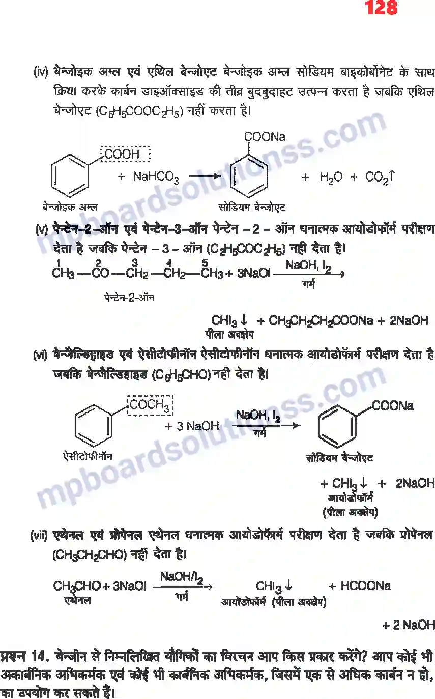 MP Board Book for Class 12 Chemistry ऐल्डिहाइड, कीटोन एवं कार्बोक्सिलिक अम्ल Image 24