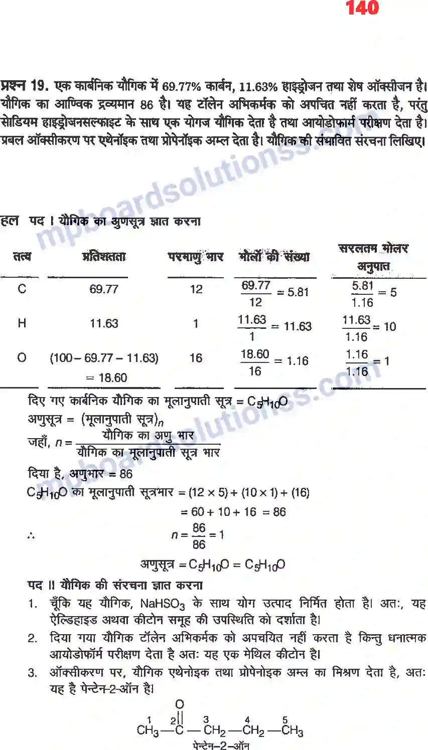 MP Board Book for Class 12 Chemistry ऐल्डिहाइड, कीटोन एवं कार्बोक्सिलिक अम्ल Image 36