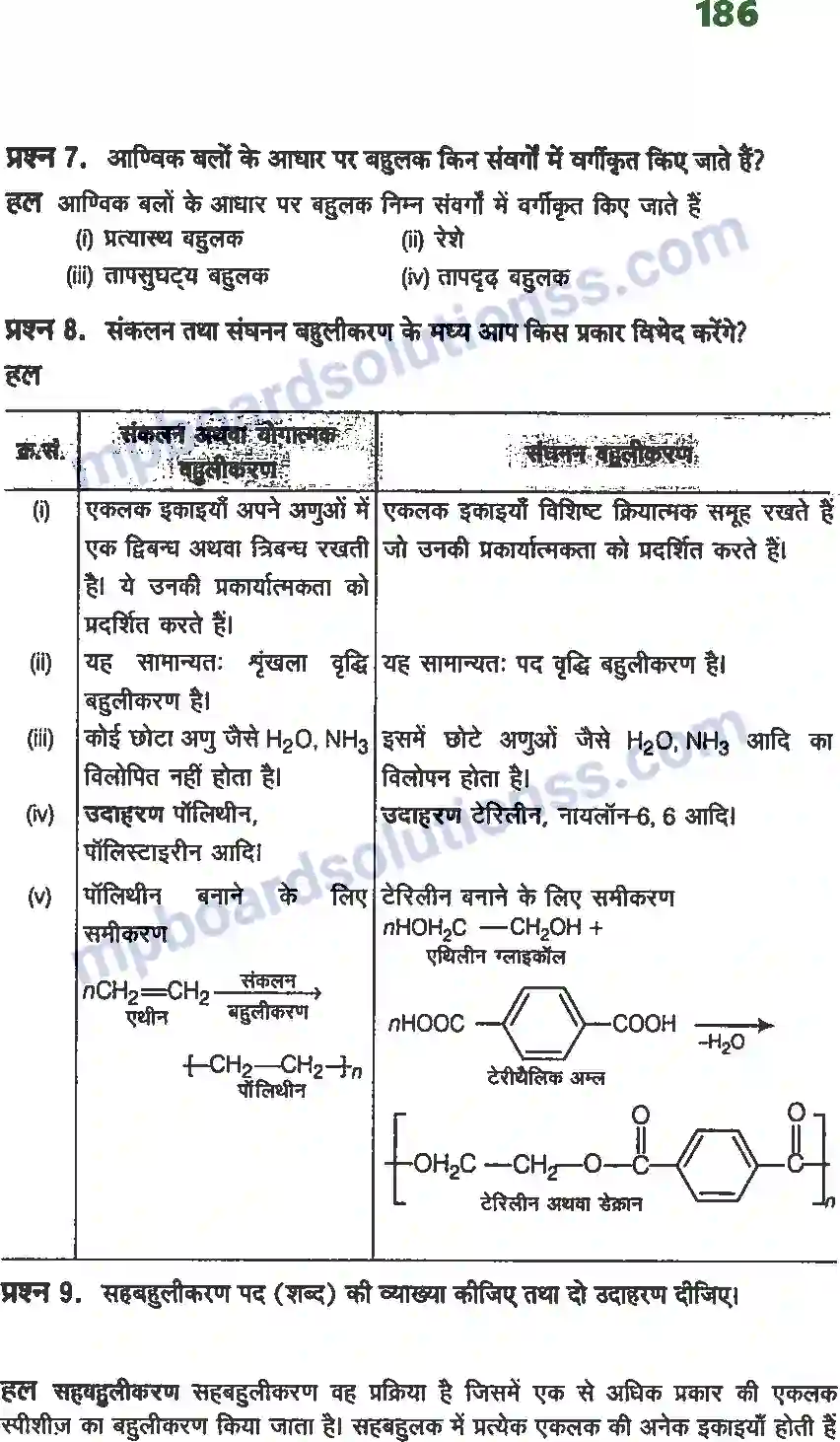 MP Board Book for Class 12 Chemistry बहुलक Image 5