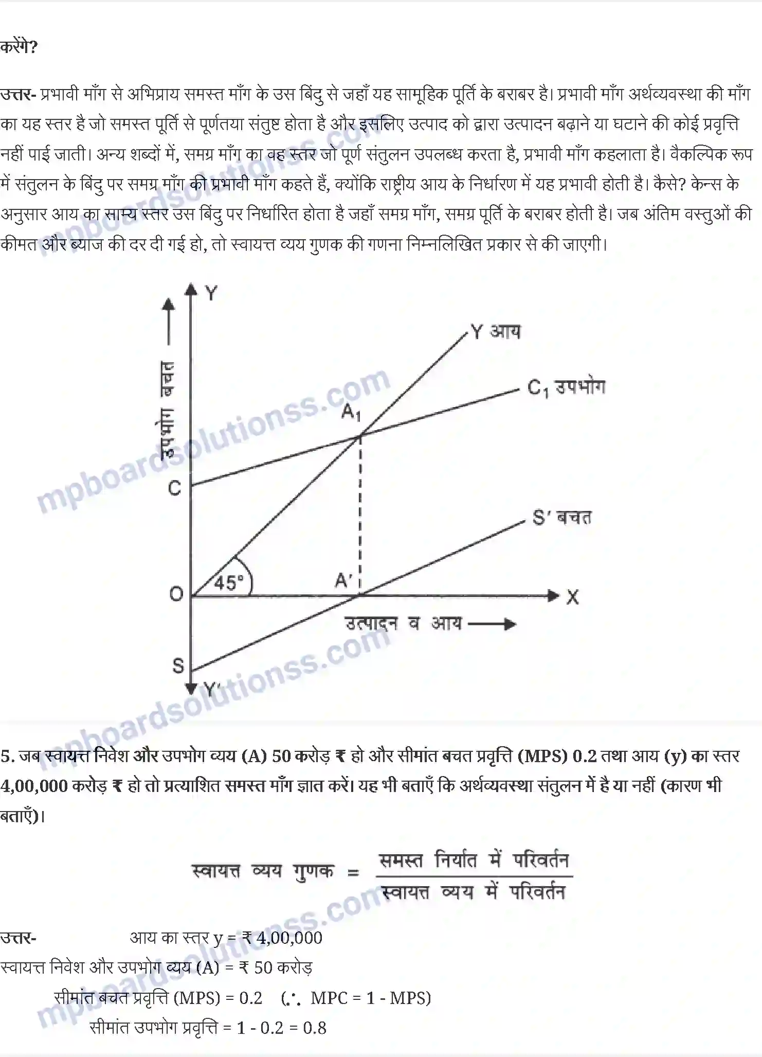 MP Board Book for Class 12 Economics आय निर्धारण Image 3
