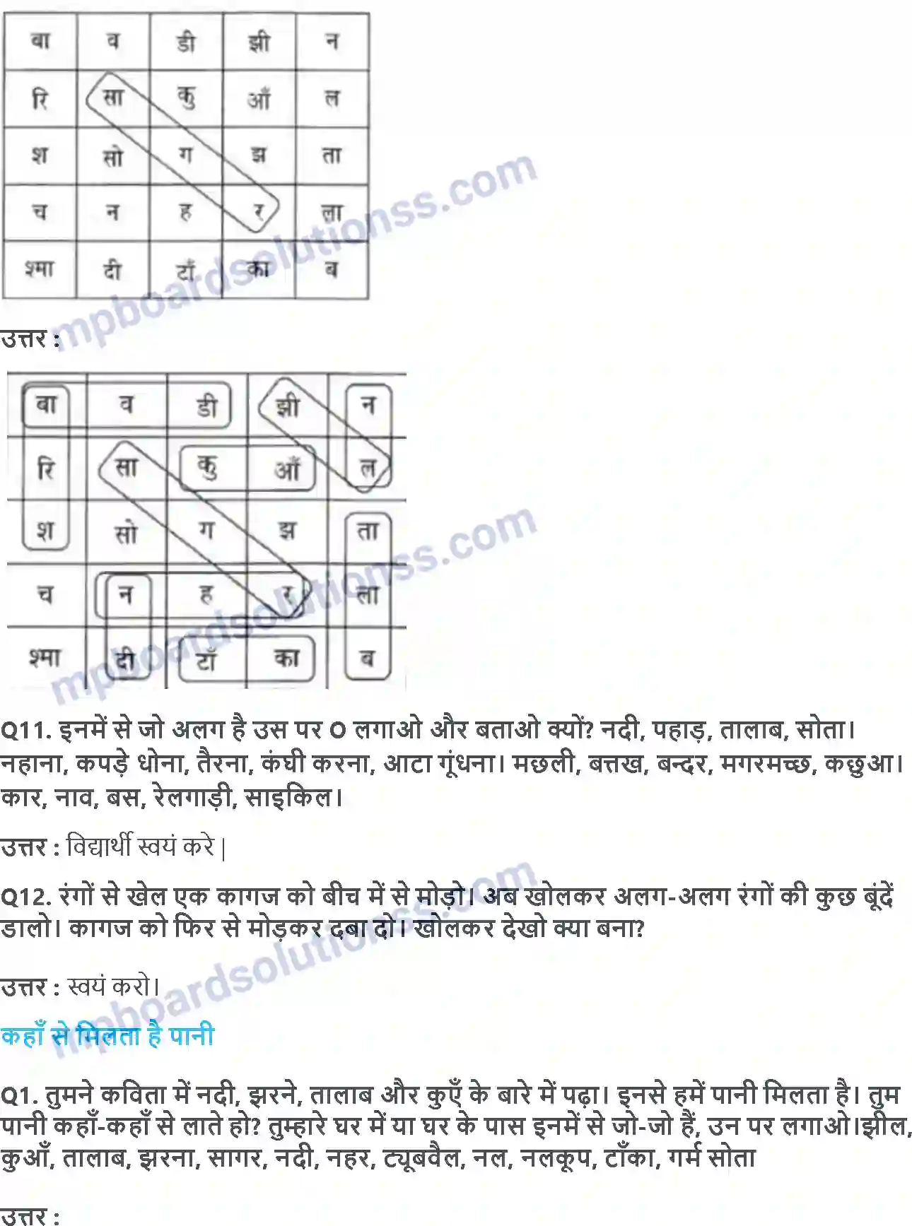 MP Board Book for Class 3 EVS पानी रे पानी Image 3