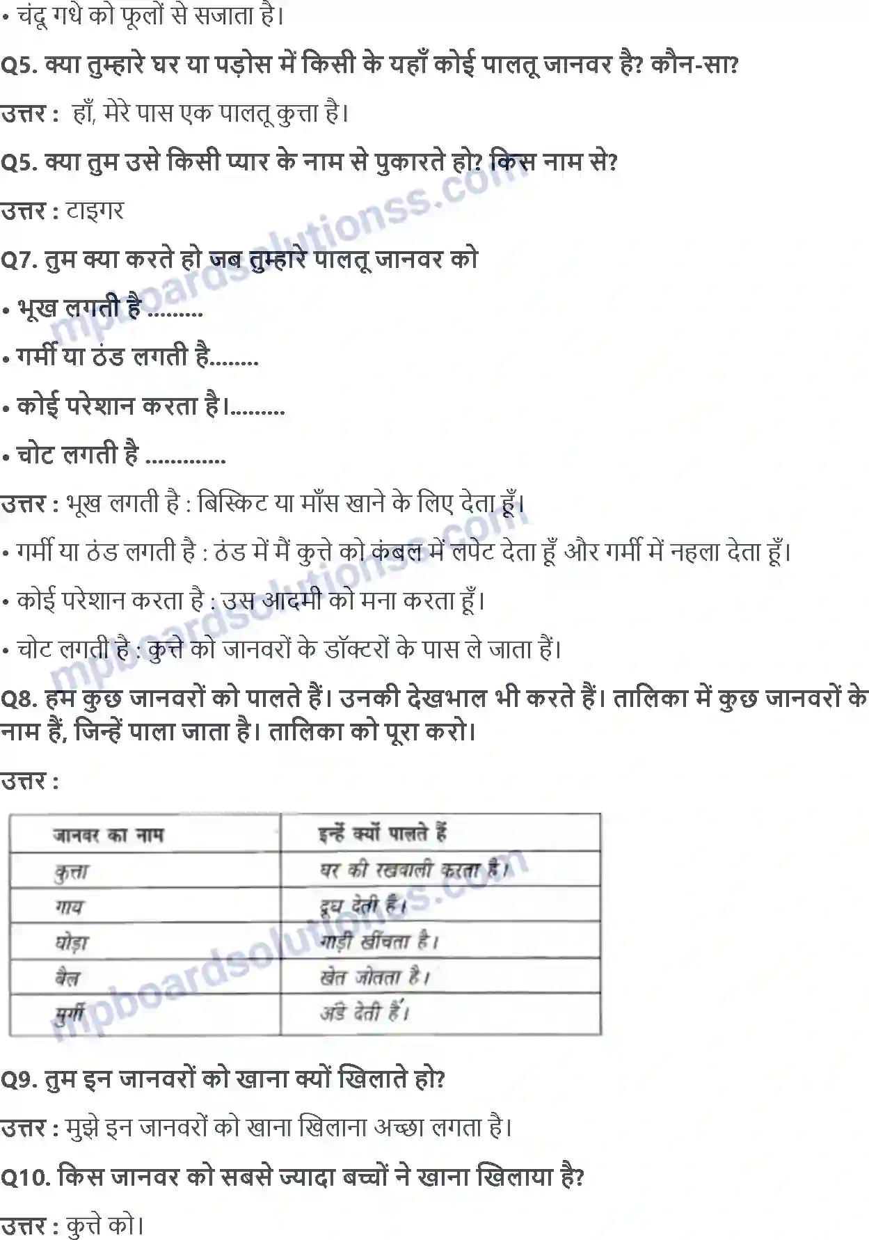 MP Board Book for Class 3 EVS हमारे साथी जानवर Image 2