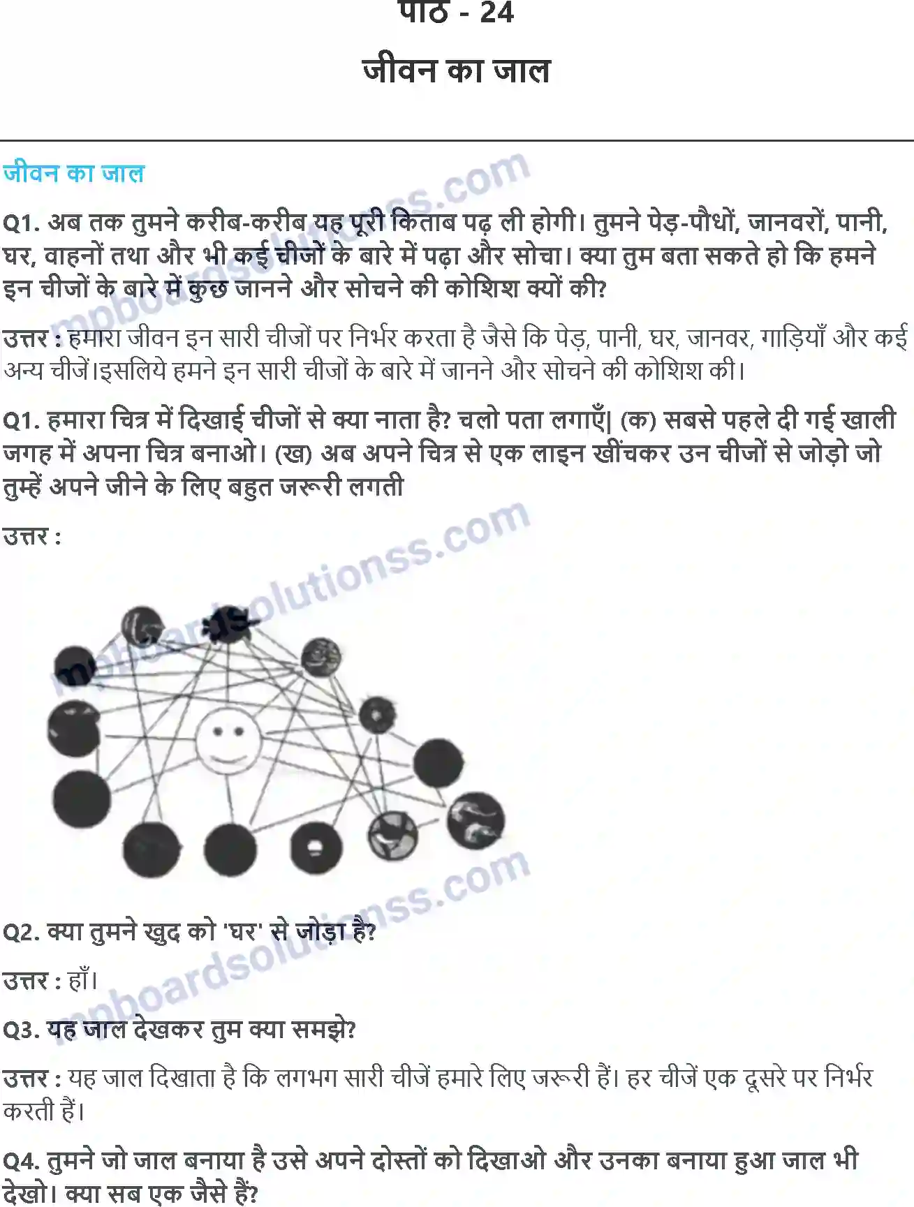 MP Board Book for Class 3 EVS जीवन का जाल Image 1