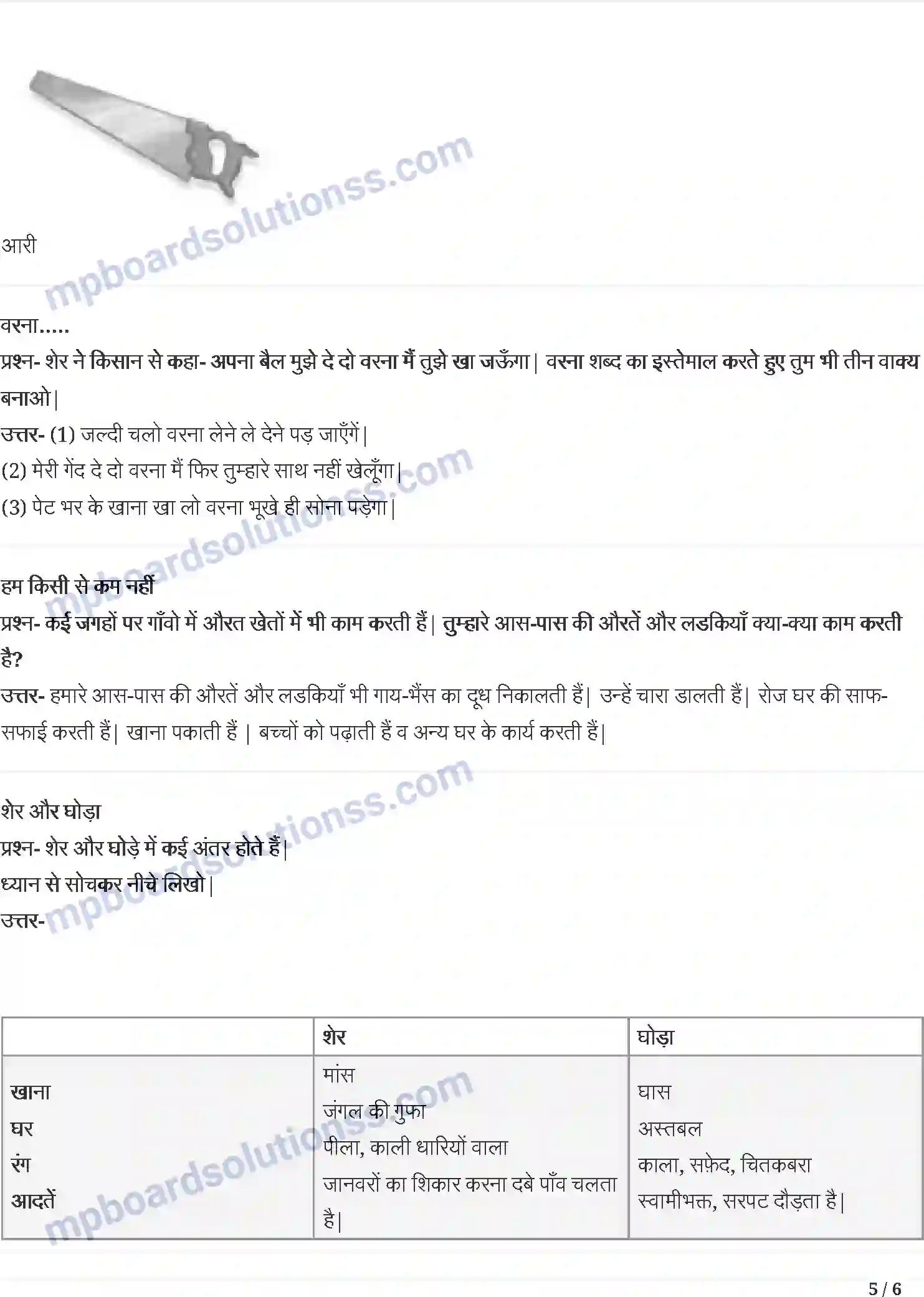 MP Board Book for Class 3 Hindi बहादुर बित्ता Image 5