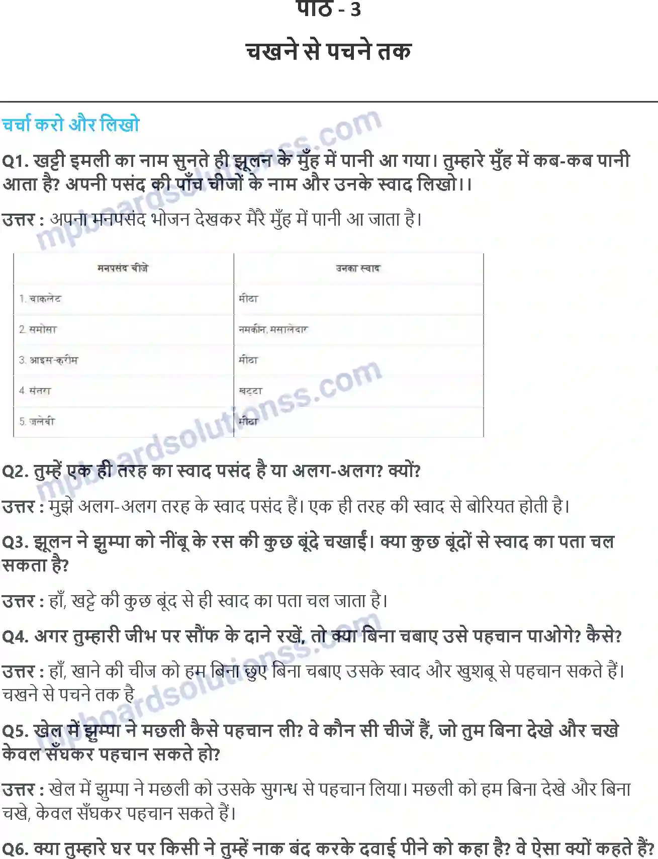 MP Board Book for Class 5 EVS चखने से पचने तक Image 1