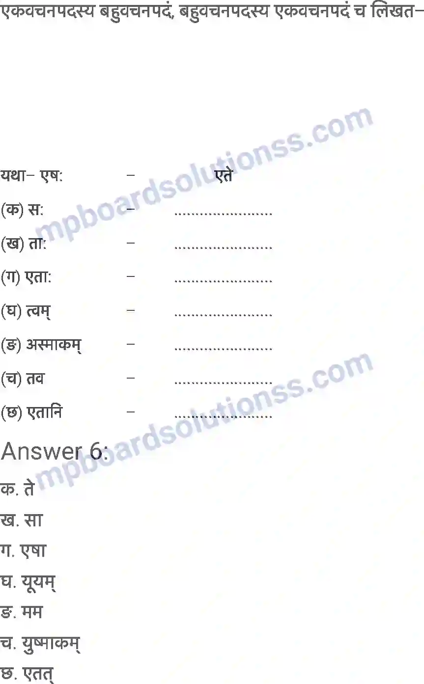 MP Board Book for Class 6 Sanskrit विद्यालयः Image 6