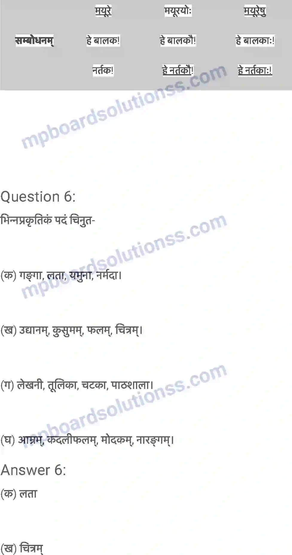 MP Board Book for Class 6 Sanskrit वृक्षाः Image 7