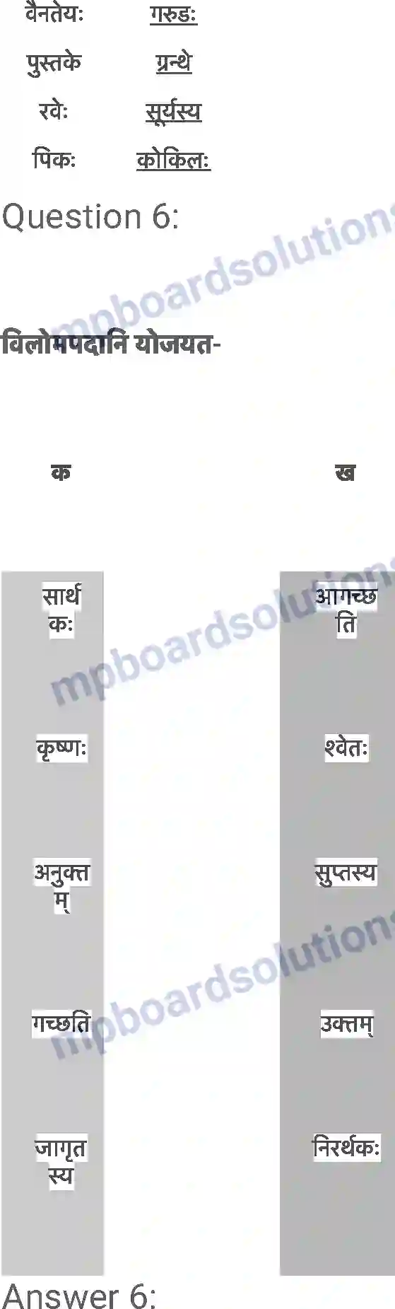 MP Board Book for Class 6 Sanskrit सूक्तिस्तबकः Image 5