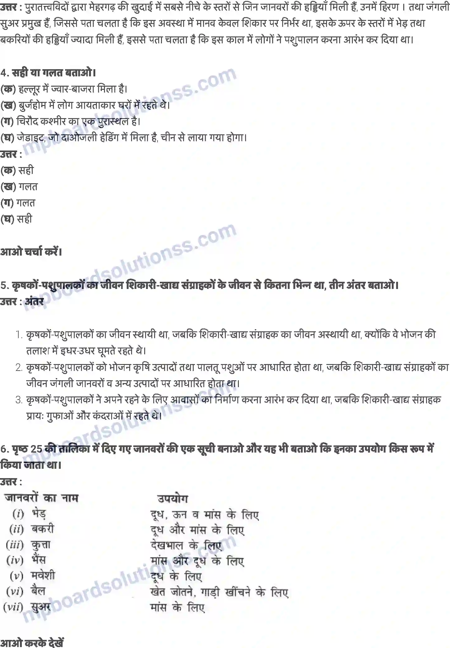 MP Board Book for Class 6 History भोजन संग्रह से उत्पादन तक Image 3