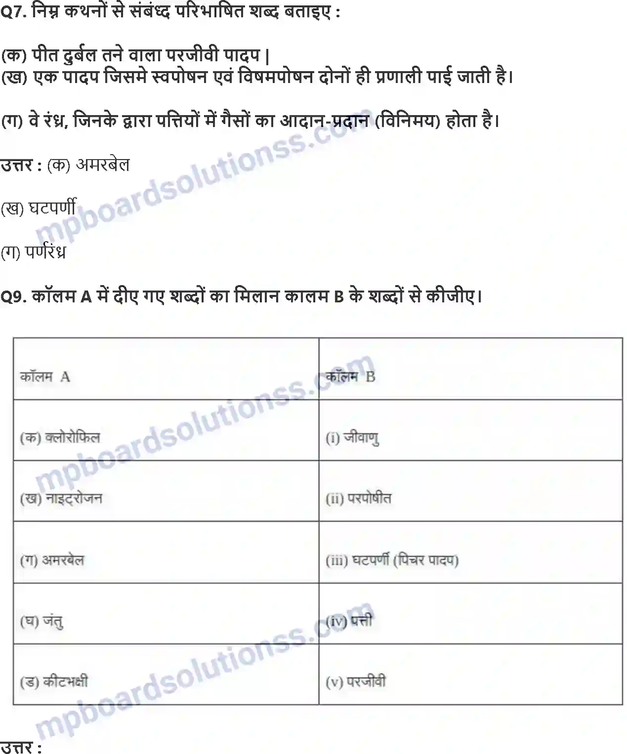 MP Board Book for Class 7 Science पादपों में पोषण Image 3