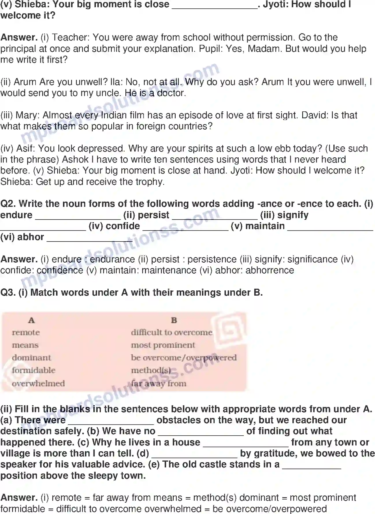 MP Board Book for Class 8 English The Summit Within Image 4