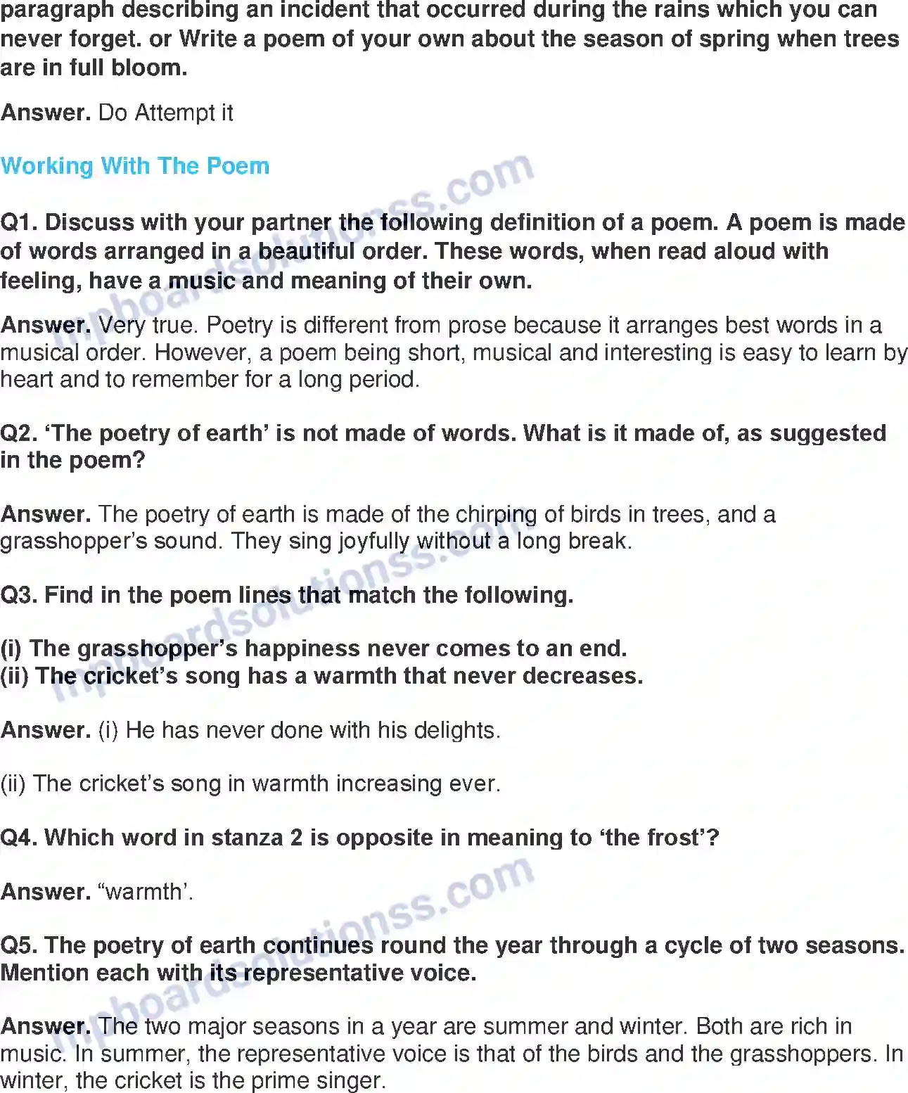 MP Board Book for Class 8 English A Short Monsoon Diary Image 7