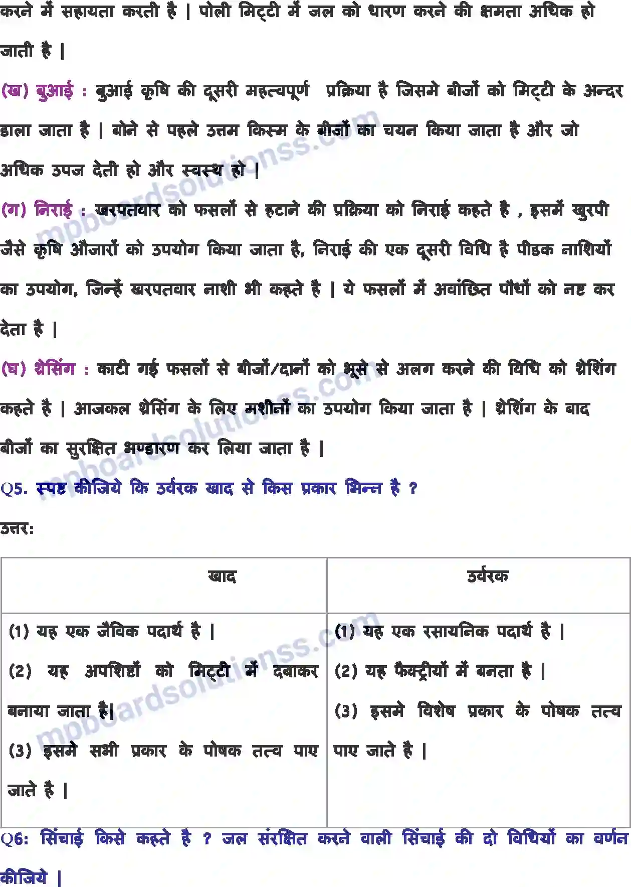 MP Board Book for Class 8 Science फ़सल उत्पादन एवं प्रबंध Image 4
