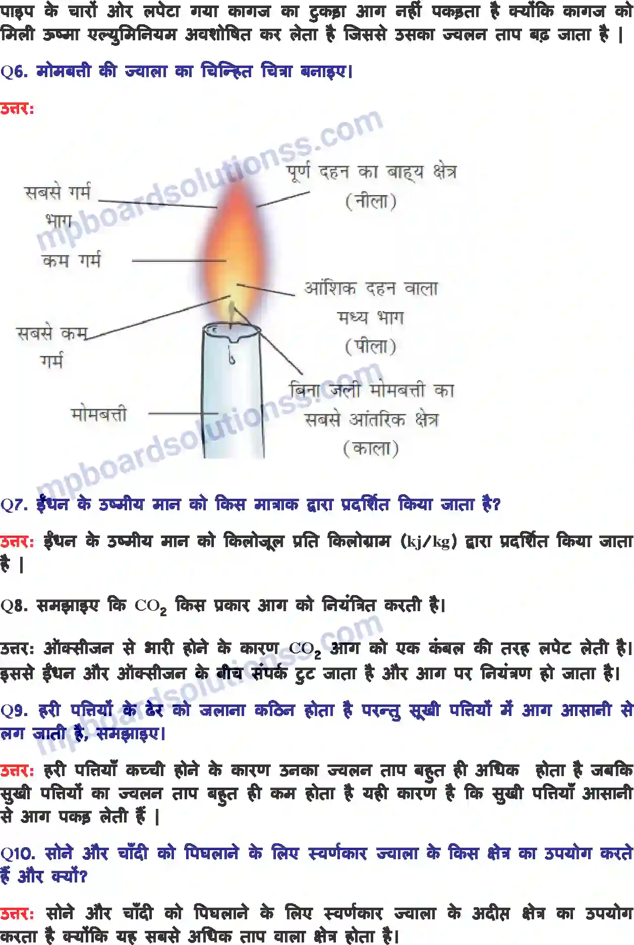 MP Board Book for Class 8 Science दहन और ज्वाला Image 4