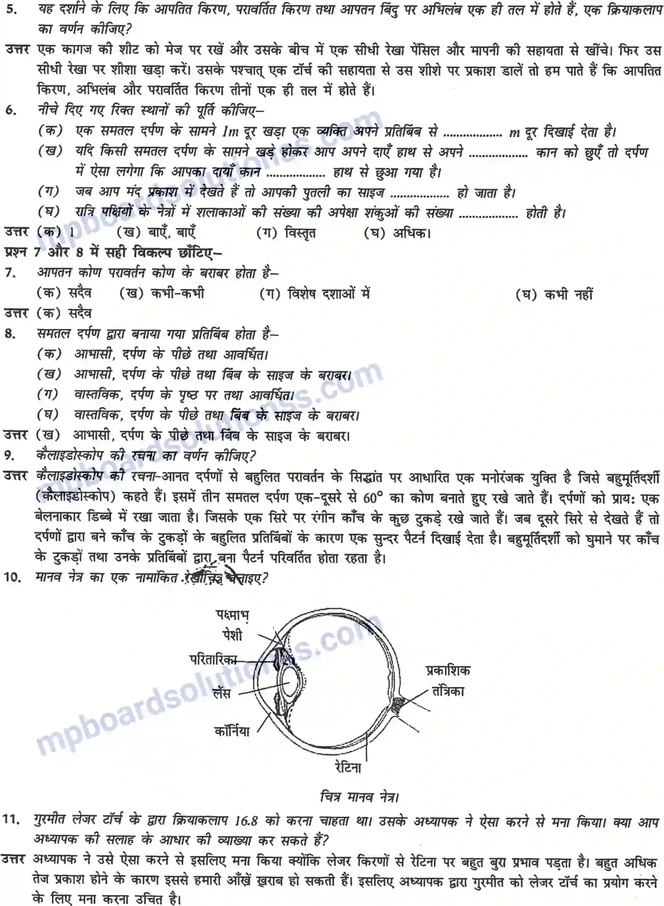 MP Board Book for Class 8 Science प्रकाश Image 3