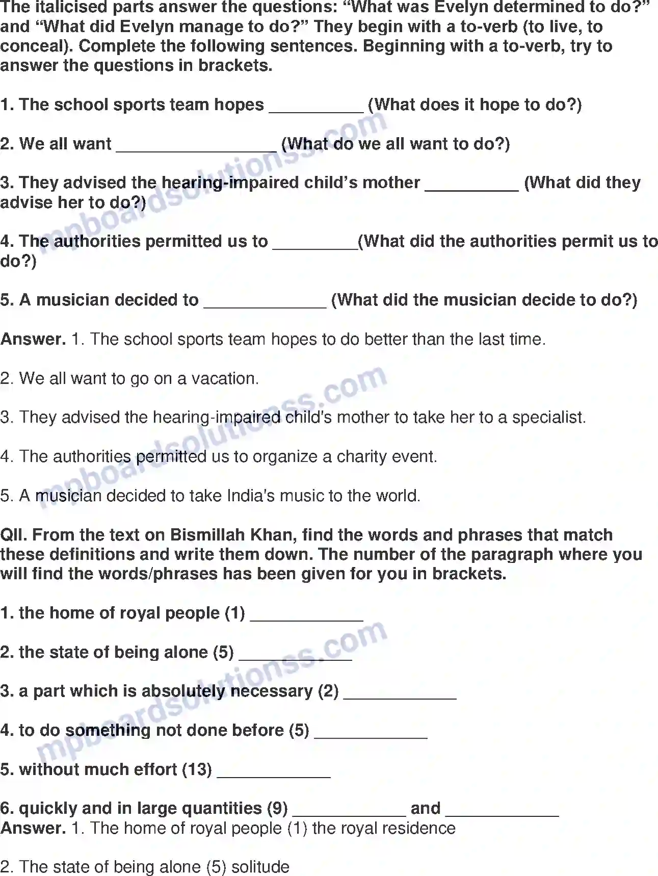 MP Board Book for Class 9 English The Sound Of Music Image 6