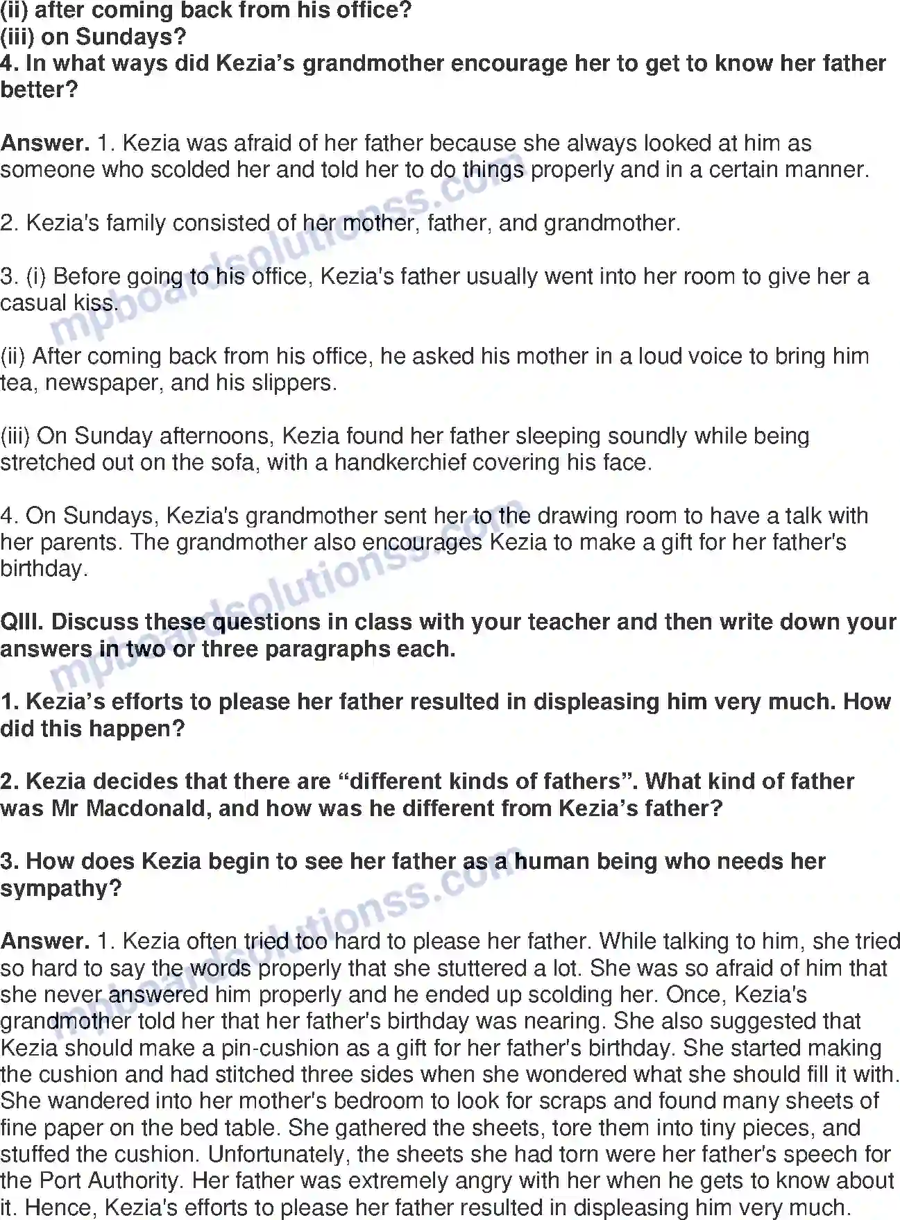 MP Board Book for Class 9 English The Little Girl Image 2